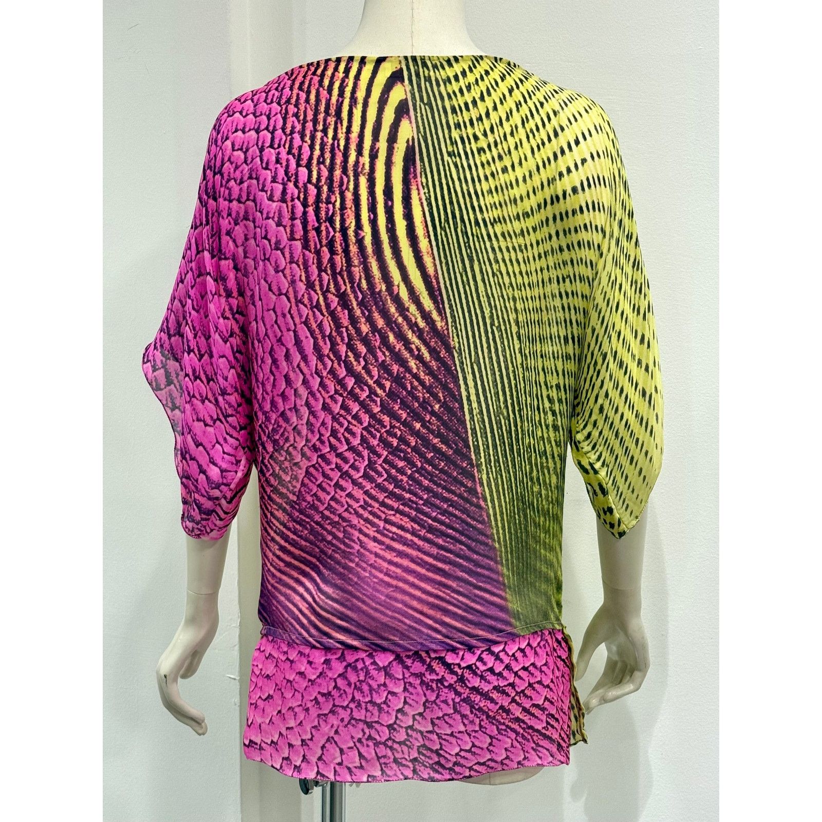 Roberto Cavalli S/S2001 Roberto Cavalli psychedelic illusion blouse dress Size S / US 4 / IT 40 - 7 Thumbnail