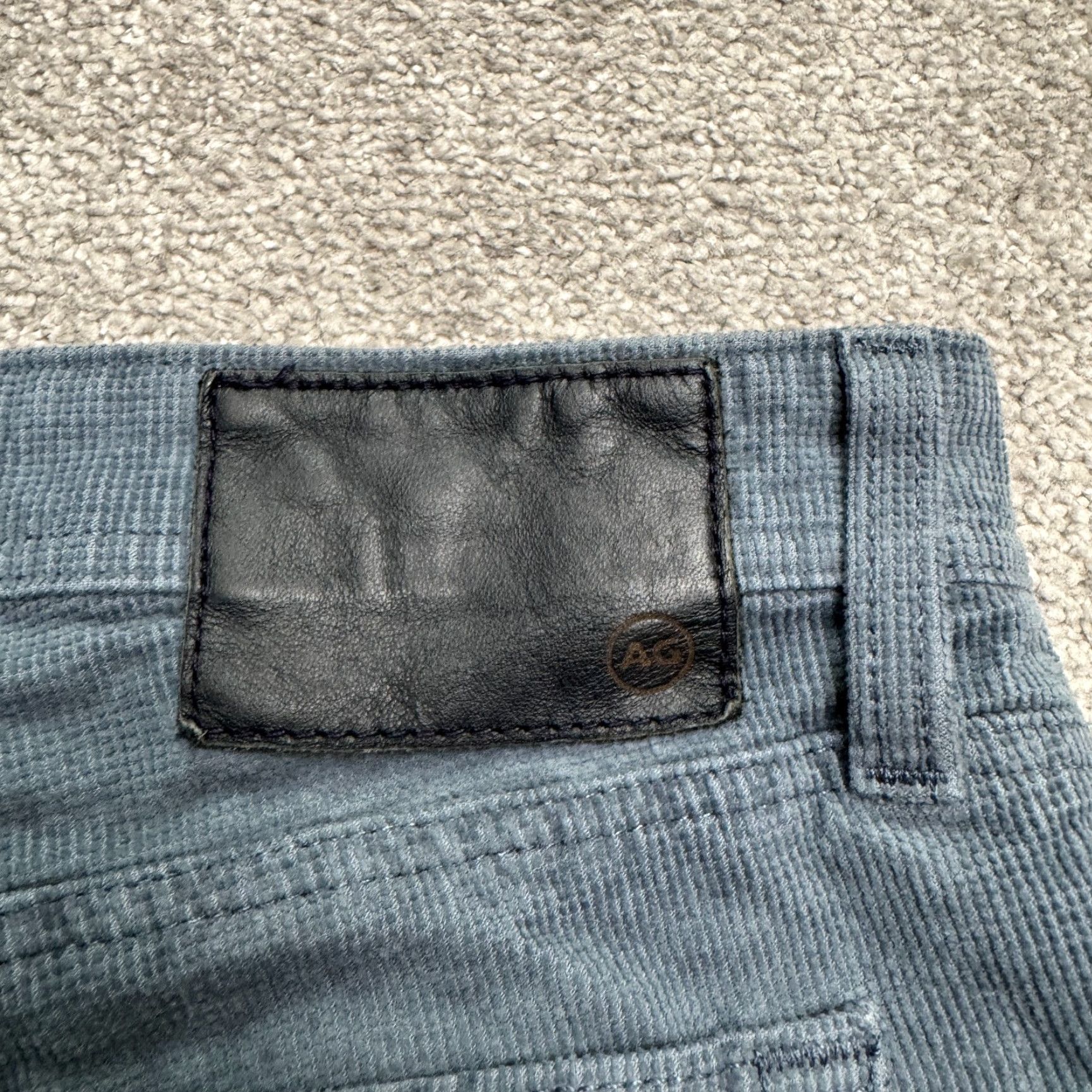 Vintage AG Adriano Goldschmied The Everett Slim Straight Corduroy Pants Mens 30x34 Blue Size US 30 / EU 46 - 6 Thumbnail