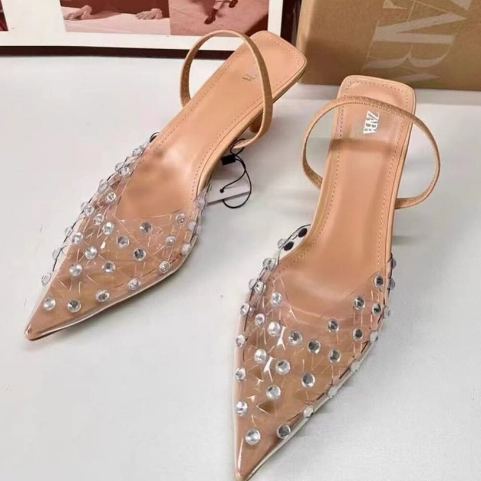Zara ZARA Vinyl High Heels Size US 8 / IT 38 - 9 Thumbnail