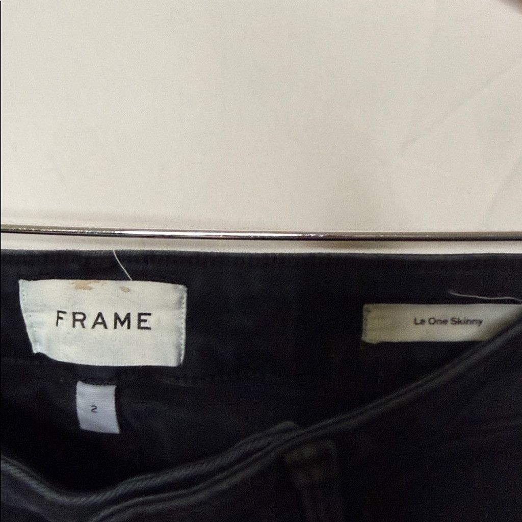 Frame Frame Le One Skinny Larsen (film noir) black color jeans 2 Size 26" / US 2 / IT 38 - 5 Thumbnail
