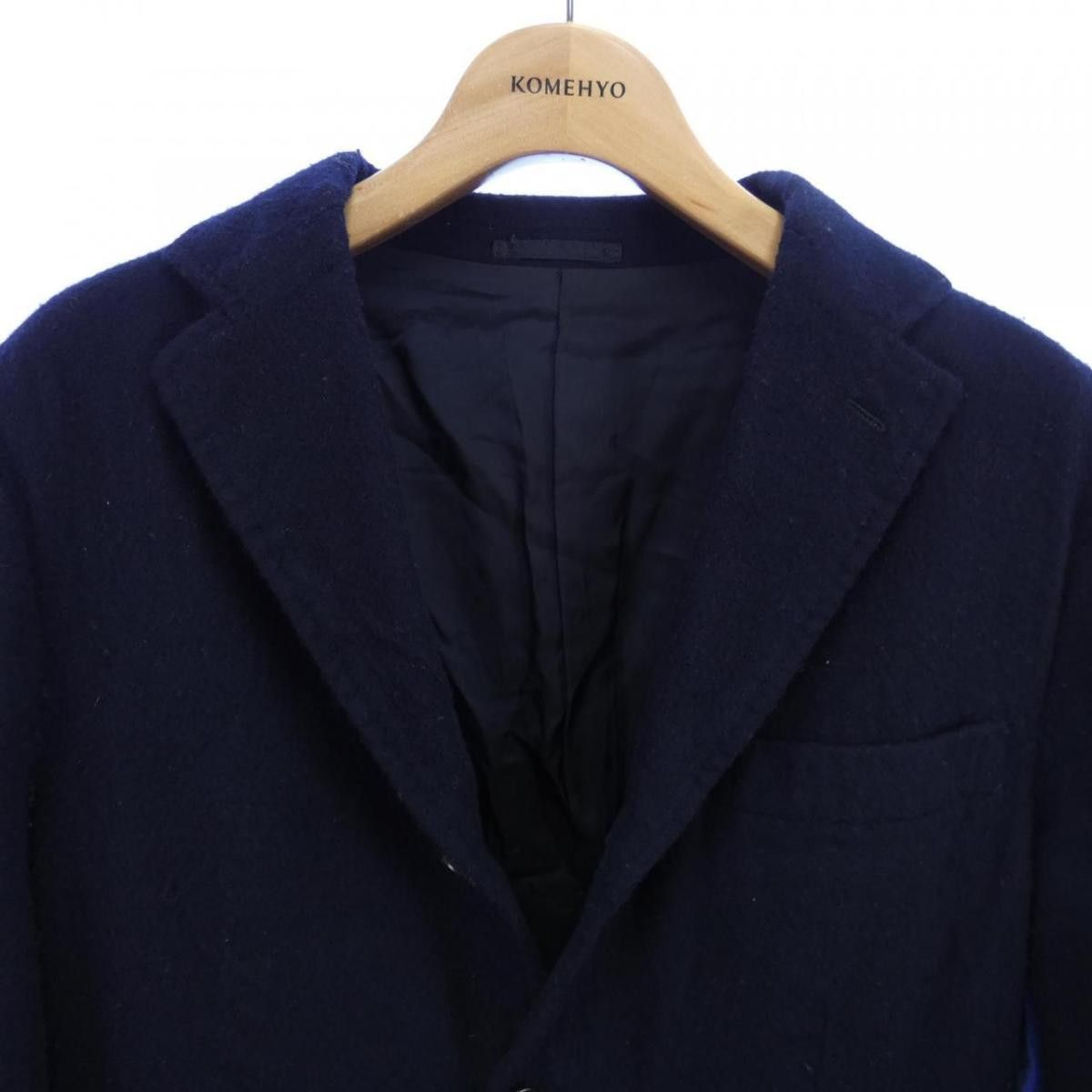 Comme des Garcons Jacket 3 Button Flap Pocket Plain Wool Navy Size US XS / EU 42 / 0 - 3 Thumbnail