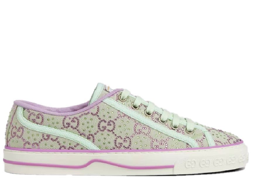 Gucci Gucci Tennis 1977 GG Crystals Canvas Sneakers 37.5 Size ONE SIZE - 1 Thumbnail