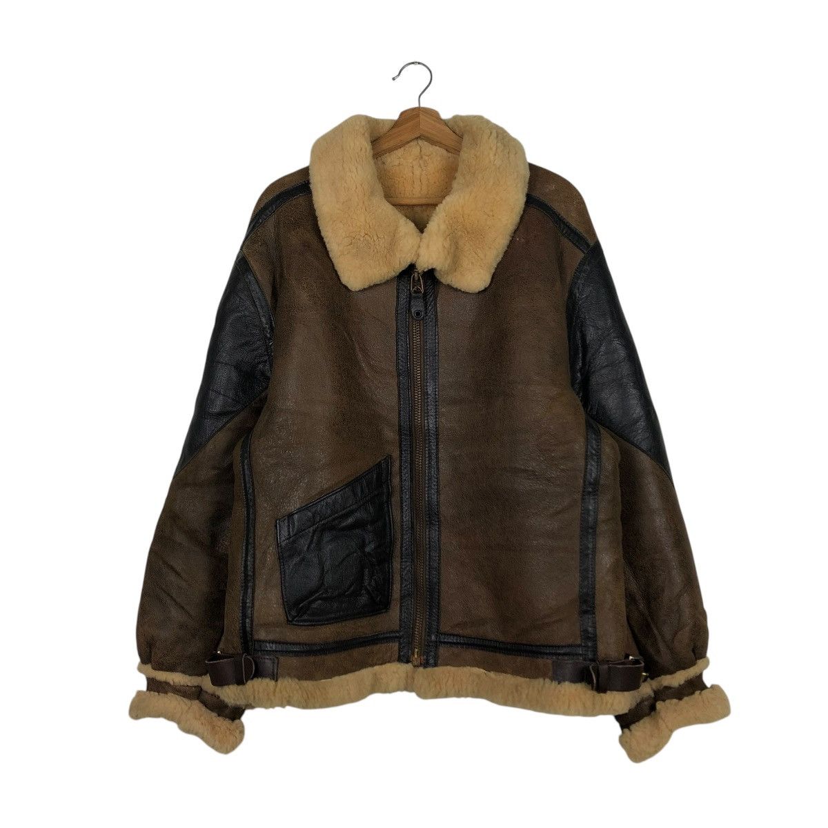 Aero Leathers 🔥TRUE VINTAGE 70’s GOLDEN BEAR SHEARLING FLIGHT JACKET B3 Size US M / EU 48-50 / 2 - 3 Thumbnail