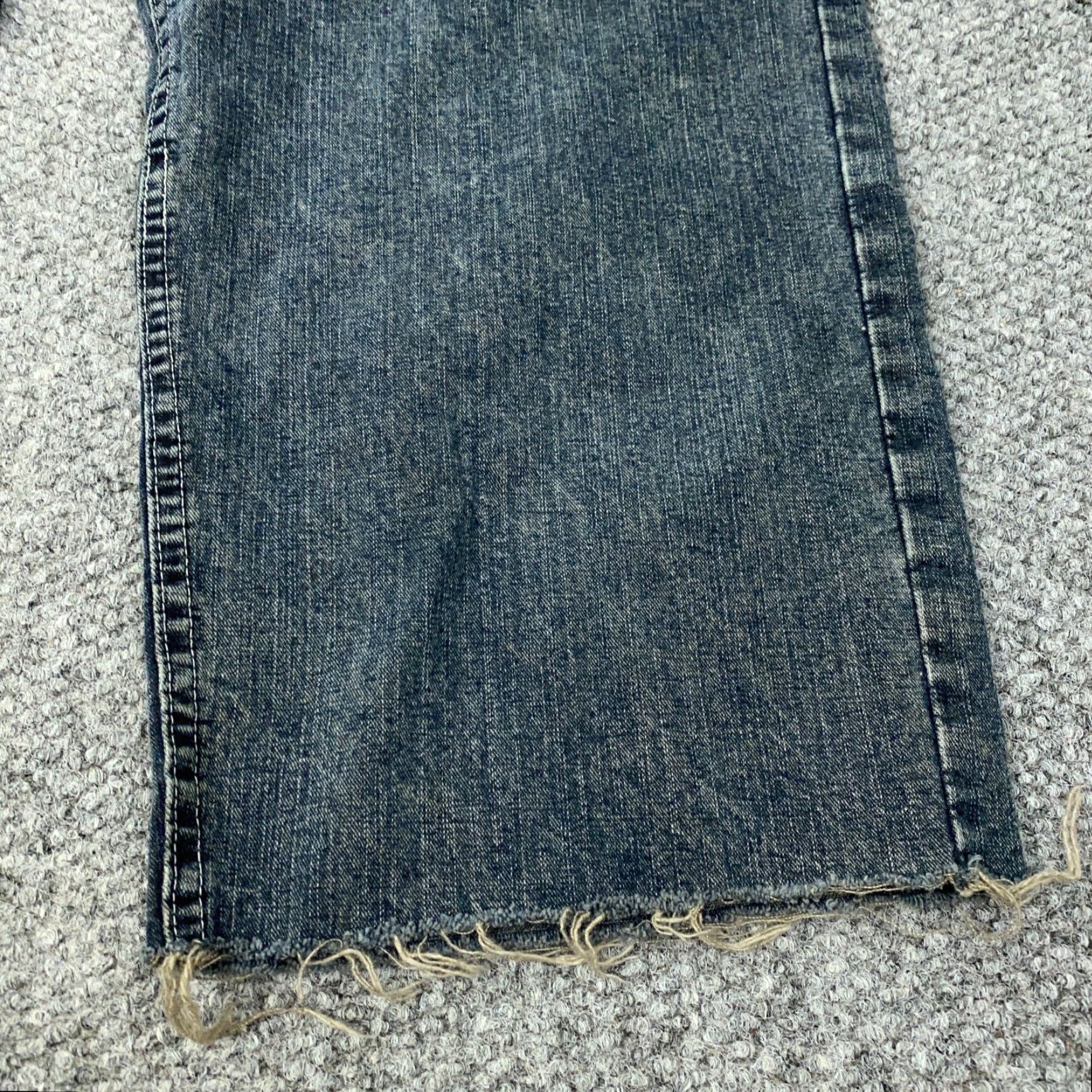 Lee VINTAGE Lee Jeans 36x30 Distressed Blue Straight Fit Mens 90s Grunge Size US 38 / EU 54 - 6 Thumbnail