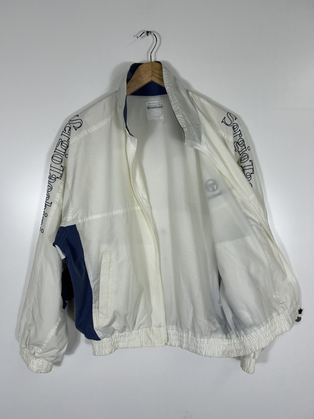Sergio Tacchini Vintage Sergio Tacchini Track Jacket – Logo Tape Windbreaker Size US L / EU 52-54 / 3 - 8 Thumbnail