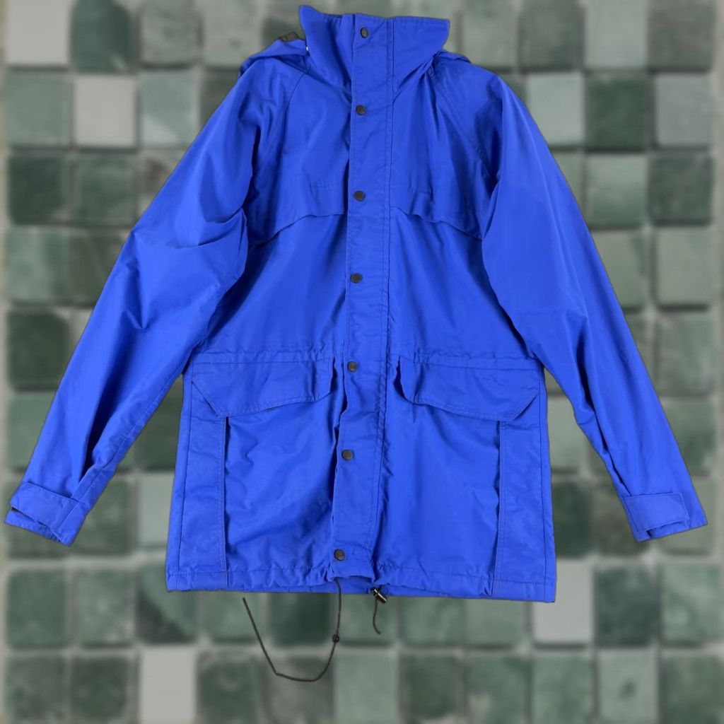Vintage REI Gore-Tex Rain Jacket Mens Medium Blue Vintage Long Sleeve Hood Snap Button Jacket Size US M / EU 48-50 / 2 - 1 Thumbnail