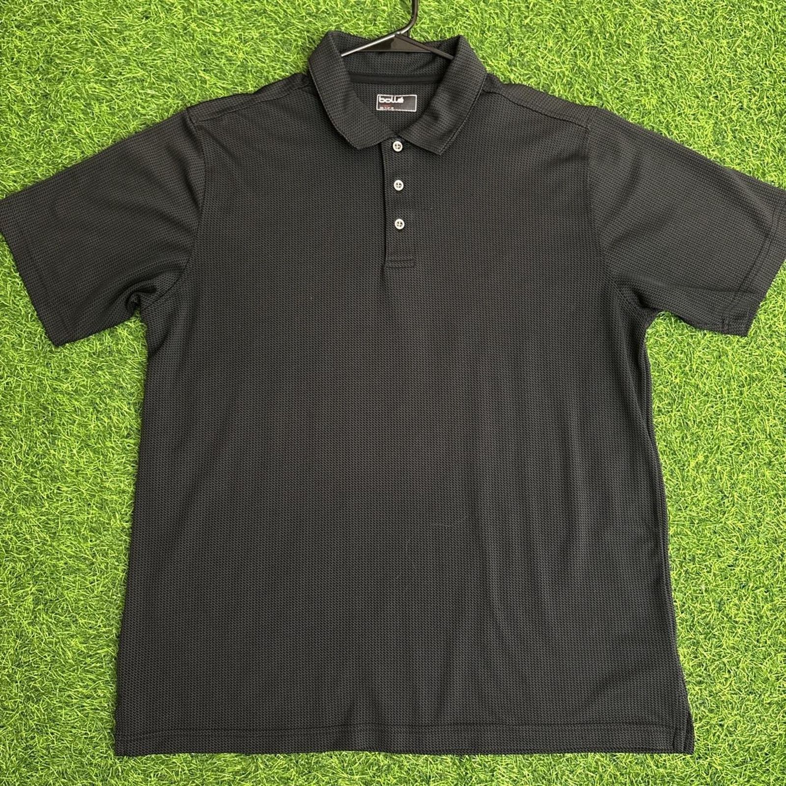Bolle Men's Black Patterned Bolle Athletic Polo Shirt Size US XL / EU 56 / 4 - 1 Thumbnail
