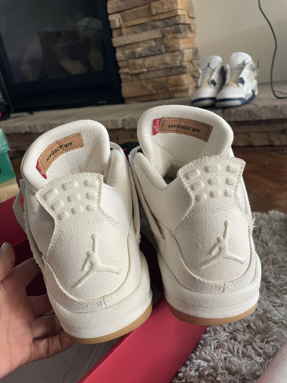 Jordan Brand × Levi's Jordan 4 White Levi Blank Tag sz 9 Size US 9 / EU 42 - 25 Thumbnail