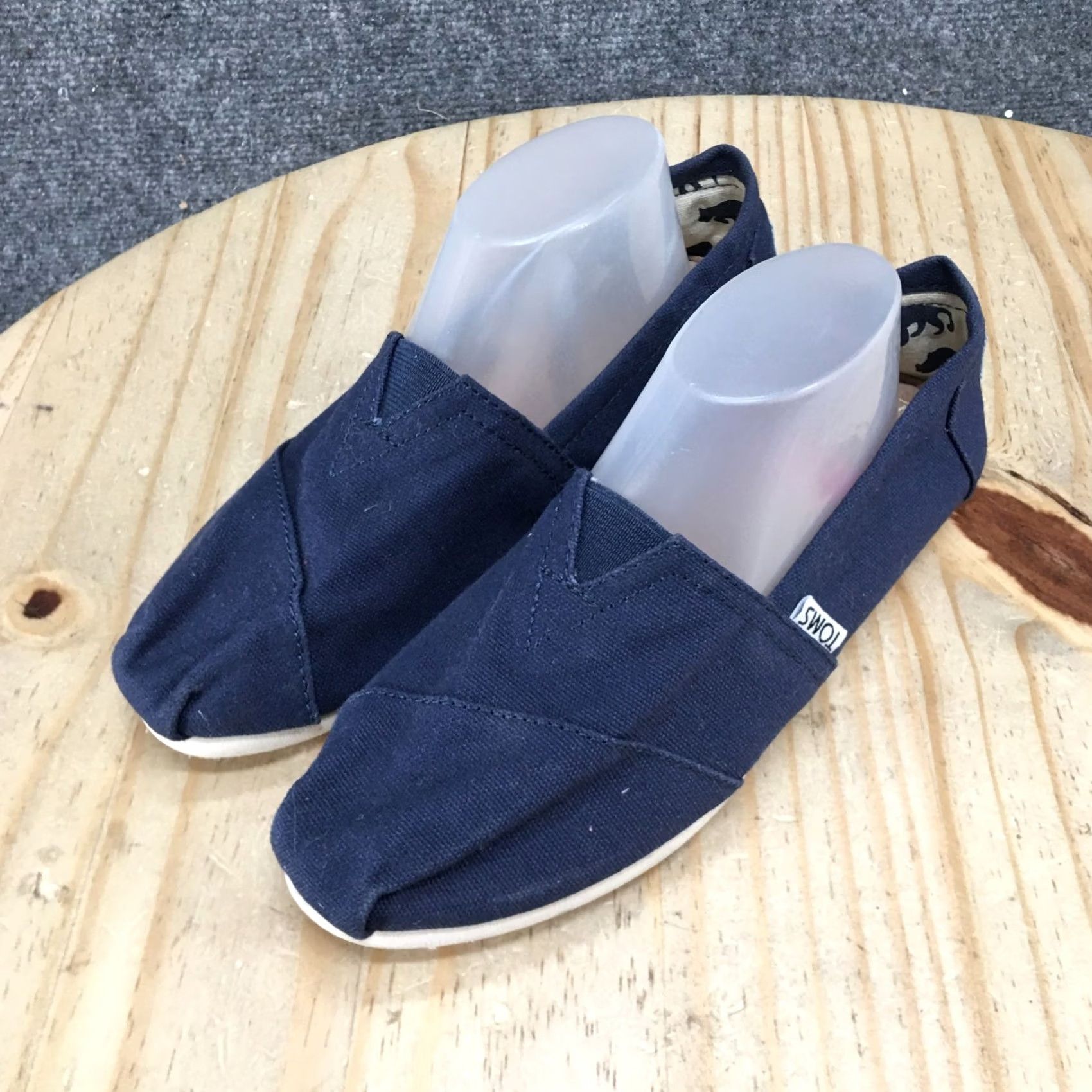 Toms TOMS Shoes Womens 6 Blue Classic Alpargatas Slip-On Flats Comfort Low Top Logo Size M / US 6-8 / IT 42-44 - 3 Thumbnail