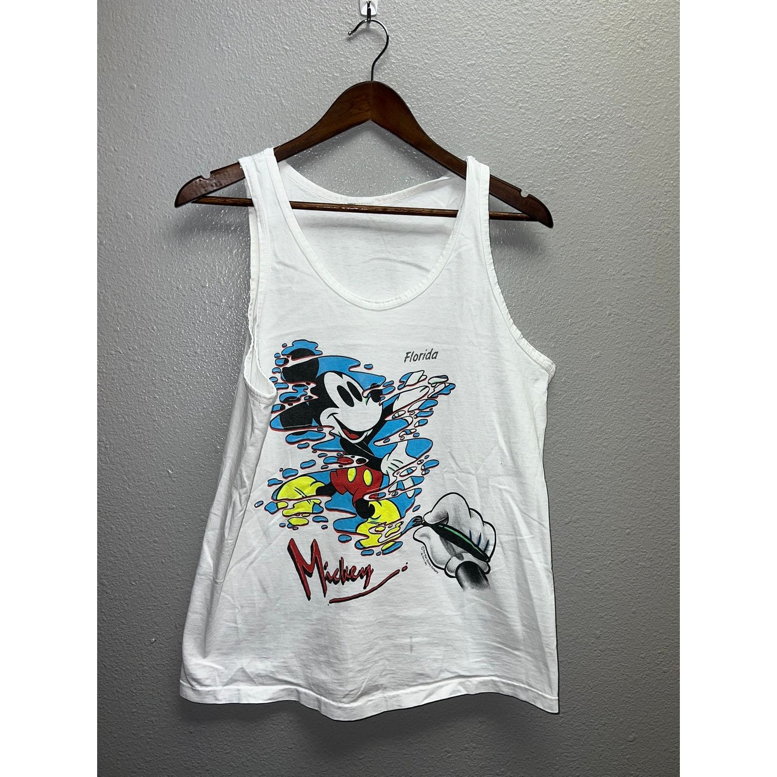 Vintage Vintage Mickey Mouse Tank Sleeveless Shirt Painter Tank 90s Size US M / EU 48-50 / 2 - 1 Thumbnail