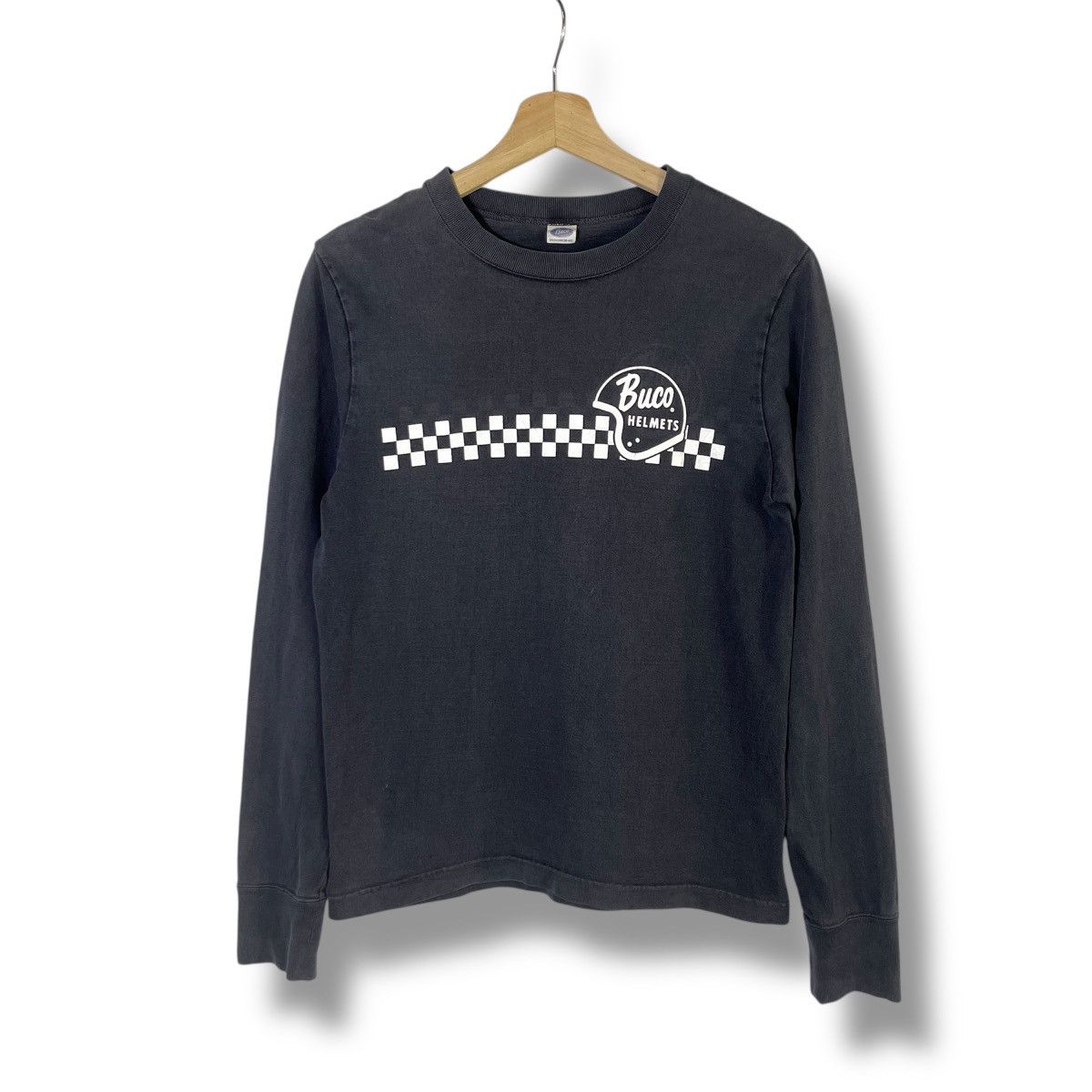 Buco × The Real McCoy's × Vintage Buco Helmet Racers Joseph Buegeleisen Loopwheel Fades Tshirt Size US M / EU 48-50 / 2 - 1 Thumbnail