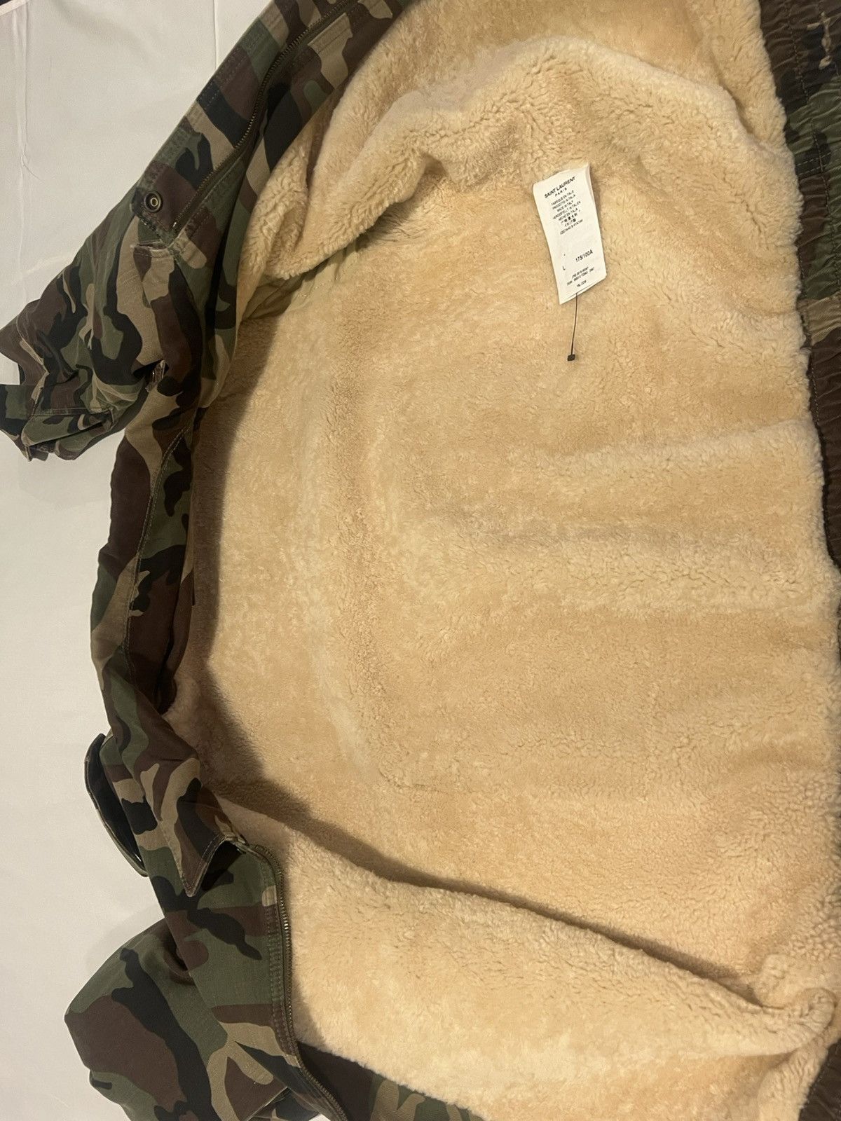 Saint Laurent Paris Saint Laurent men’s camo shearling jacket. L. $2290 Size US L / EU 52-54 / 3 - 5 Thumbnail
