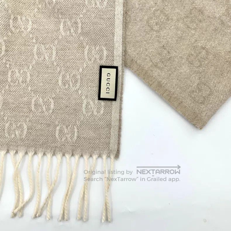 Gucci Gucci Colour-blocked striped logo jacquard full-print wool Size ONE SIZE - 6 Thumbnail