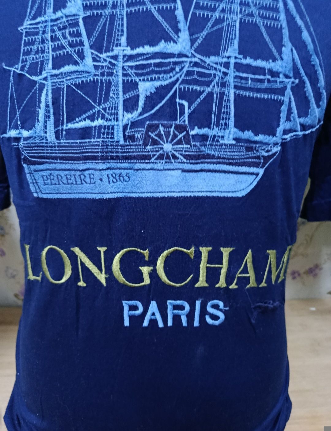 Longchamp Vtg Longchamp Paris Embroidered T-shirt Size US M / EU 48-50 / 2 - 5 Thumbnail