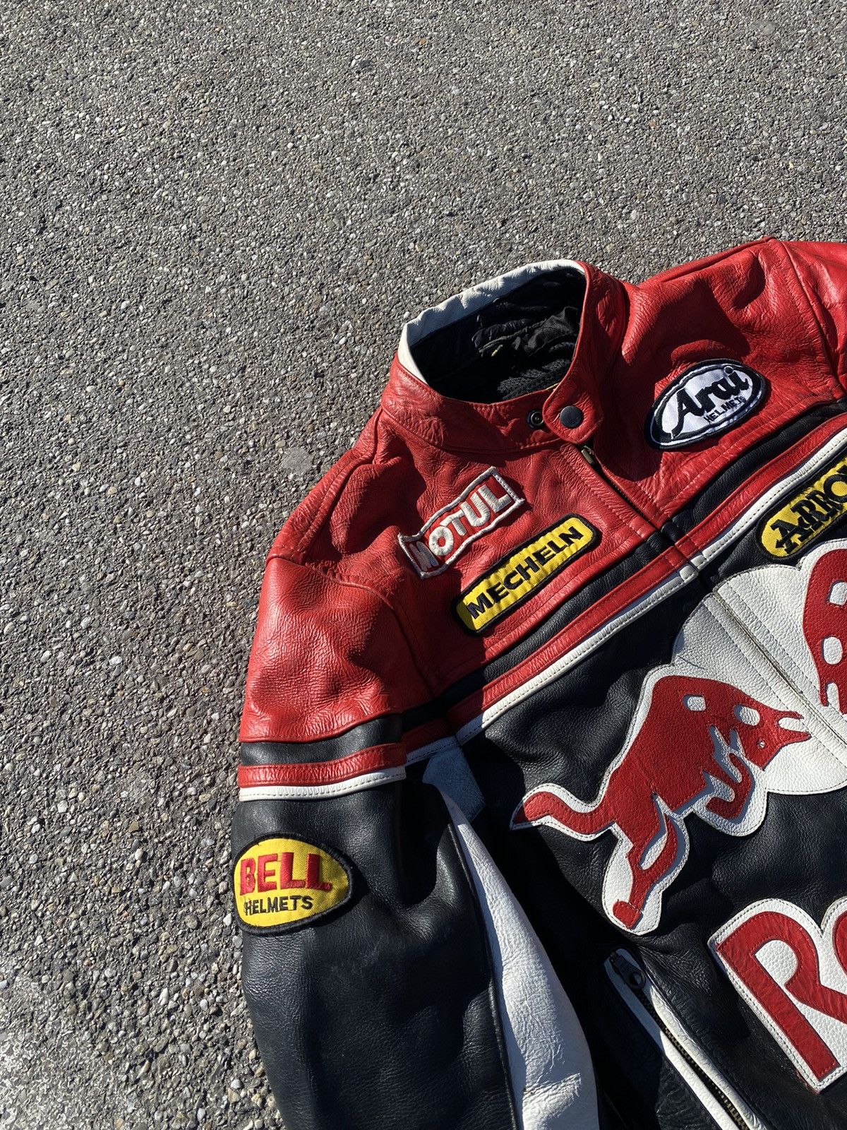 Red Bull × Vintage Vintage Red Bill Racing Leather Jacket Size US M / EU 48-50 / 2 - 5 Thumbnail