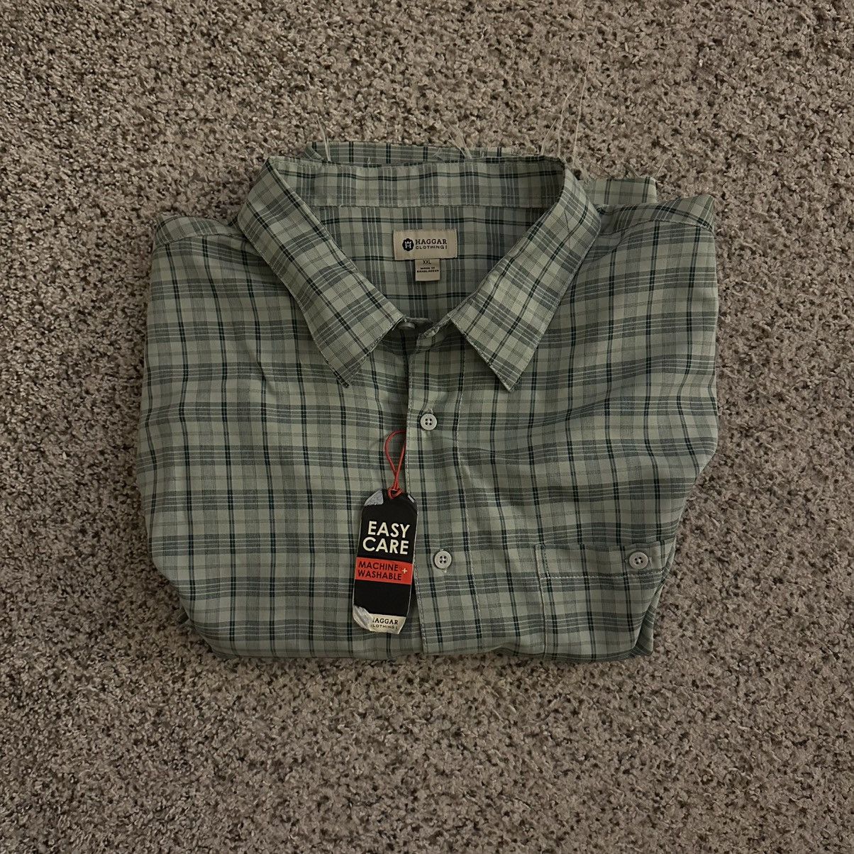 Haggar Haggar Green Plaid Tee Size US L / EU 52-54 / 3 - 1 Thumbnail
