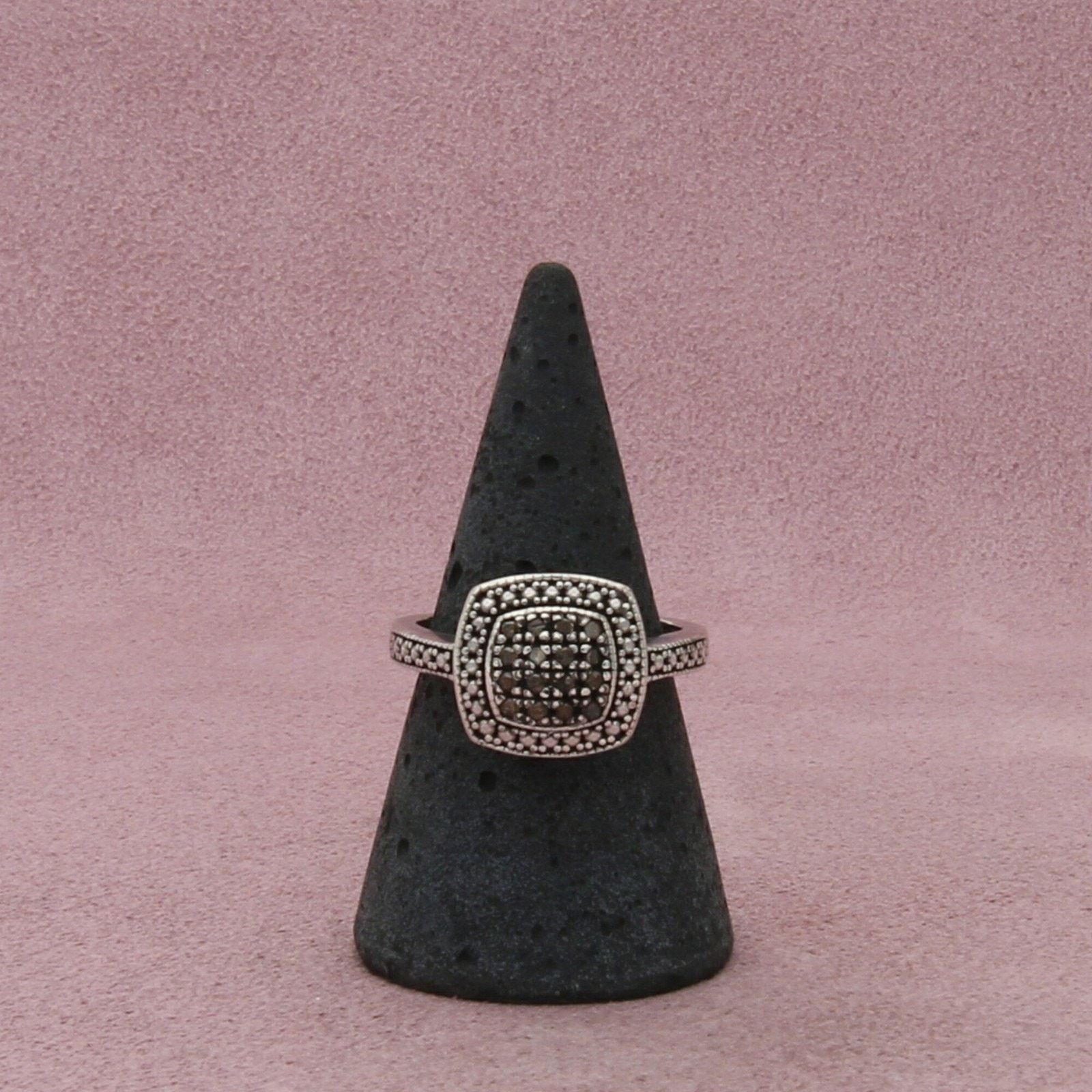Sterling Silver sterling silver pave diamond ring size 8.25 Size ONE SIZE - 3 Thumbnail