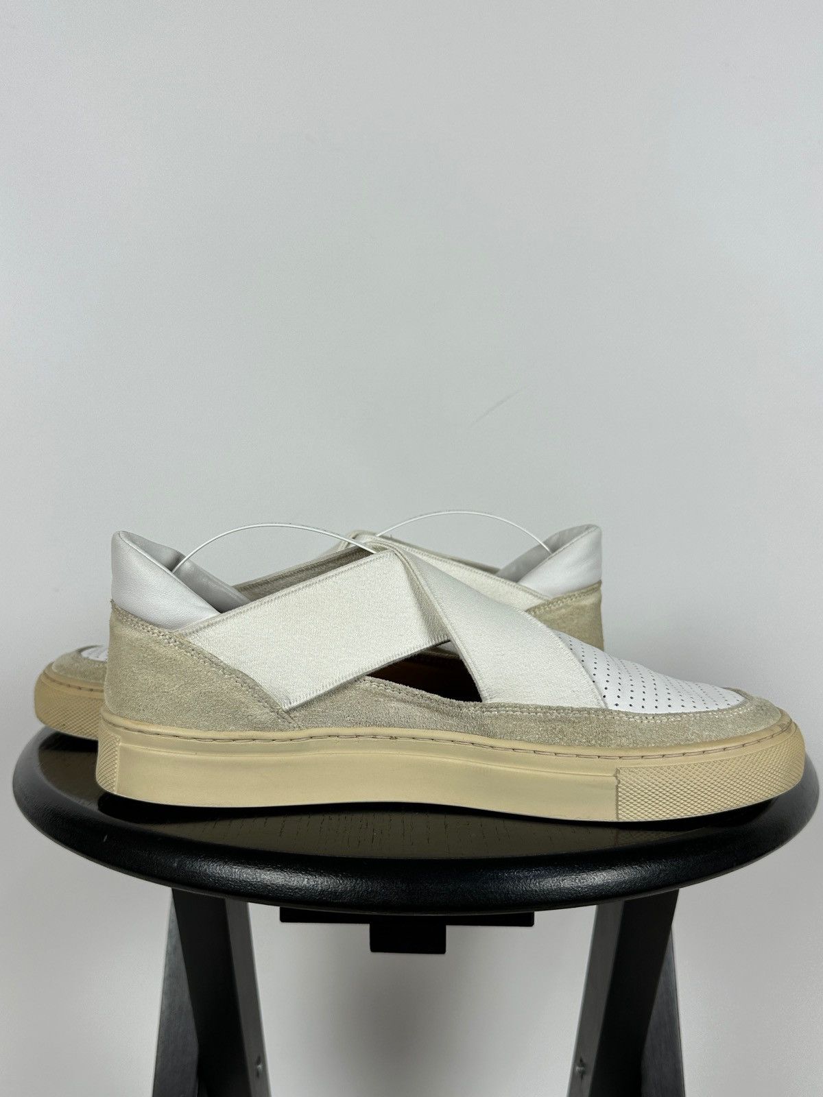Dries Van Noten Dries Van Noten White Leather Slip-On Shoes Size US 7.5 / IT 37.5 - 8 Thumbnail