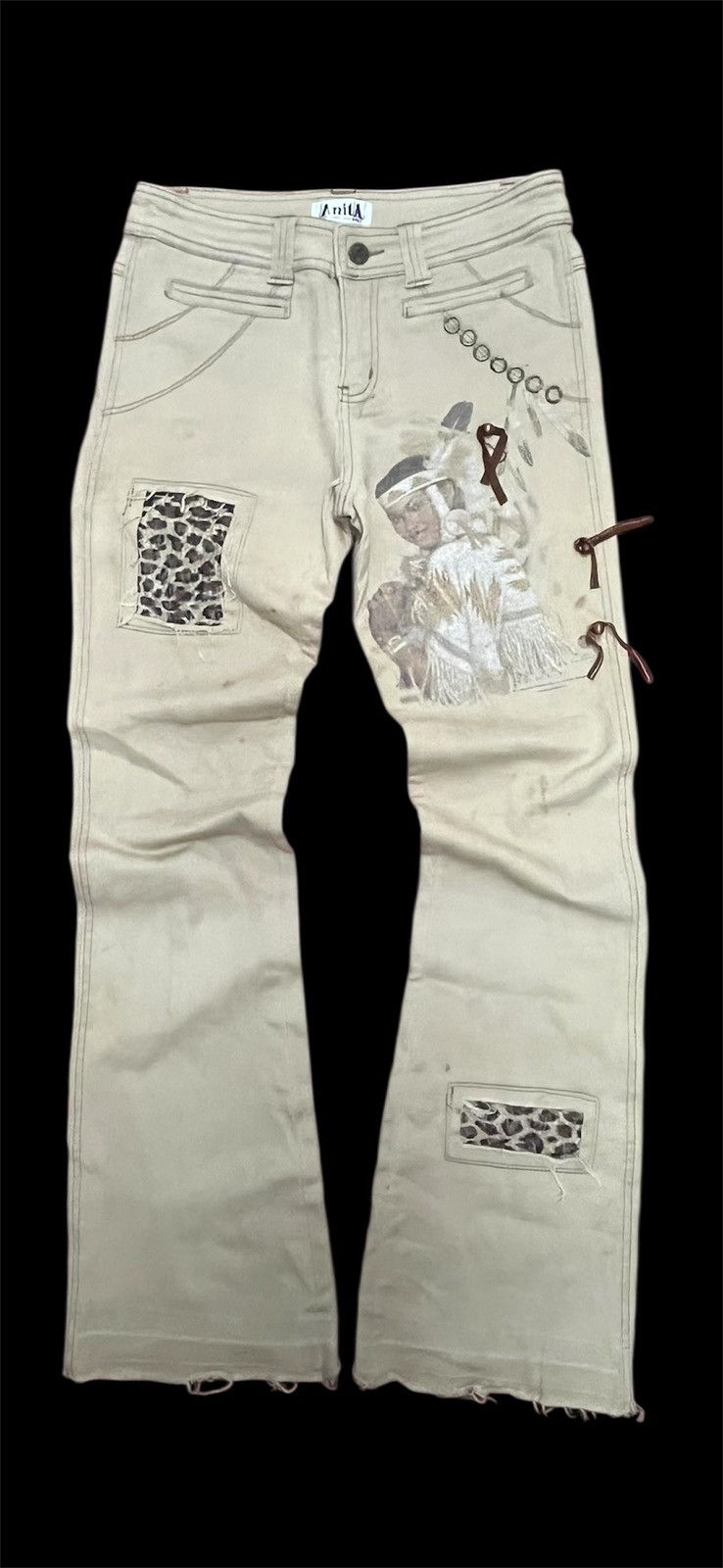 Anita Girl Milano Flared Patches Pants x Native American Art