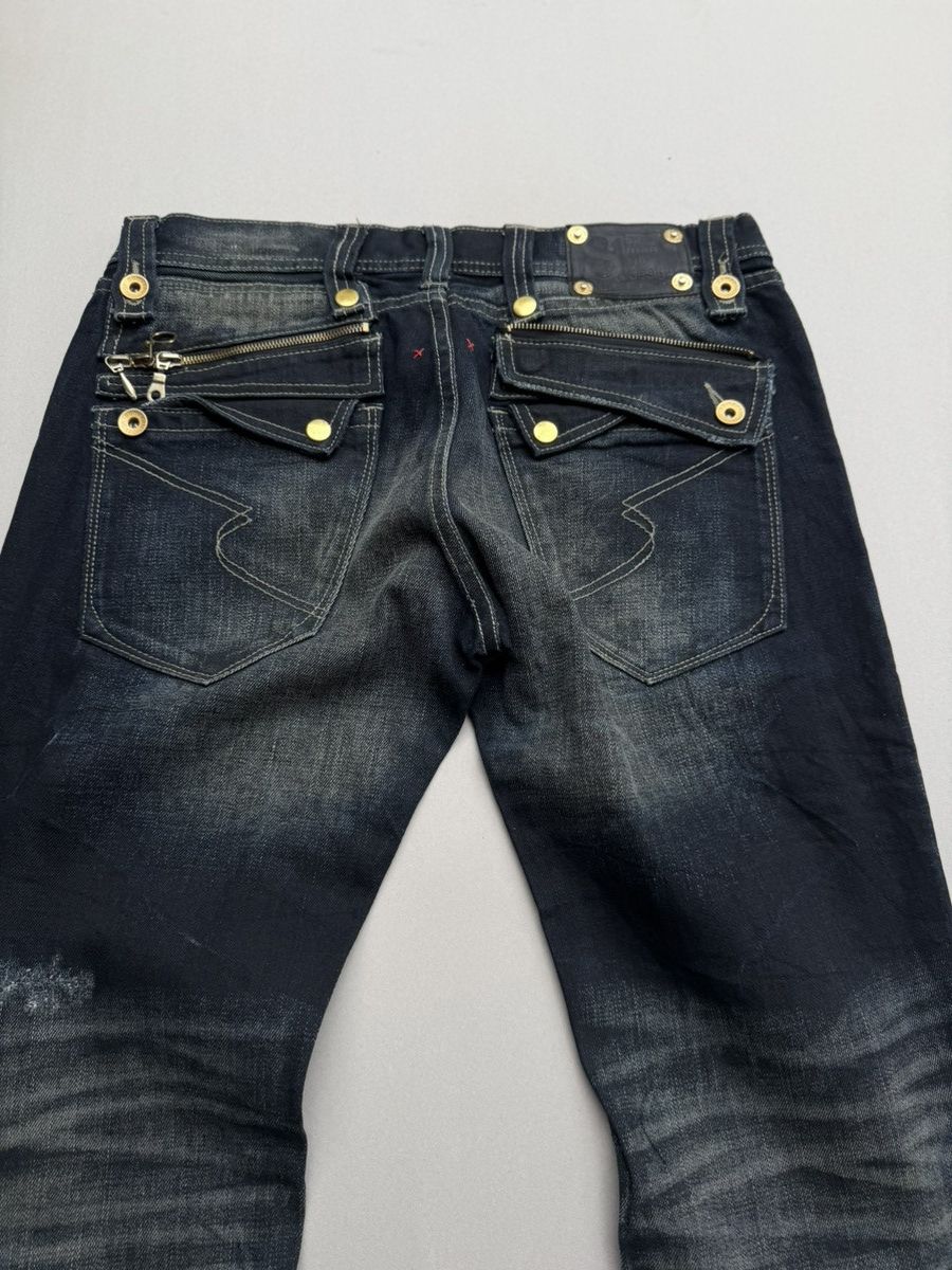 Japanese Brand SEMANTIC DESIGN lace up flare jeans Size US 31 - 5 Thumbnail
