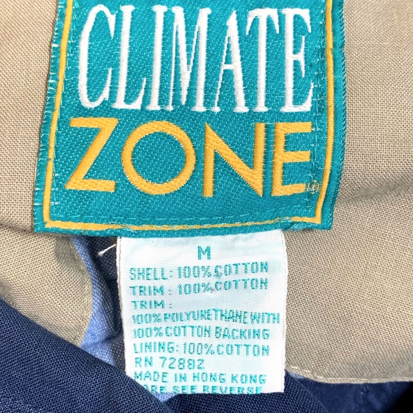 Vintage VINTAGE Climate Zone Mens Jacket M Beige Full Zip Hooded Pocket Outdoors Size US M / EU 48-50 / 2 - 6 Thumbnail