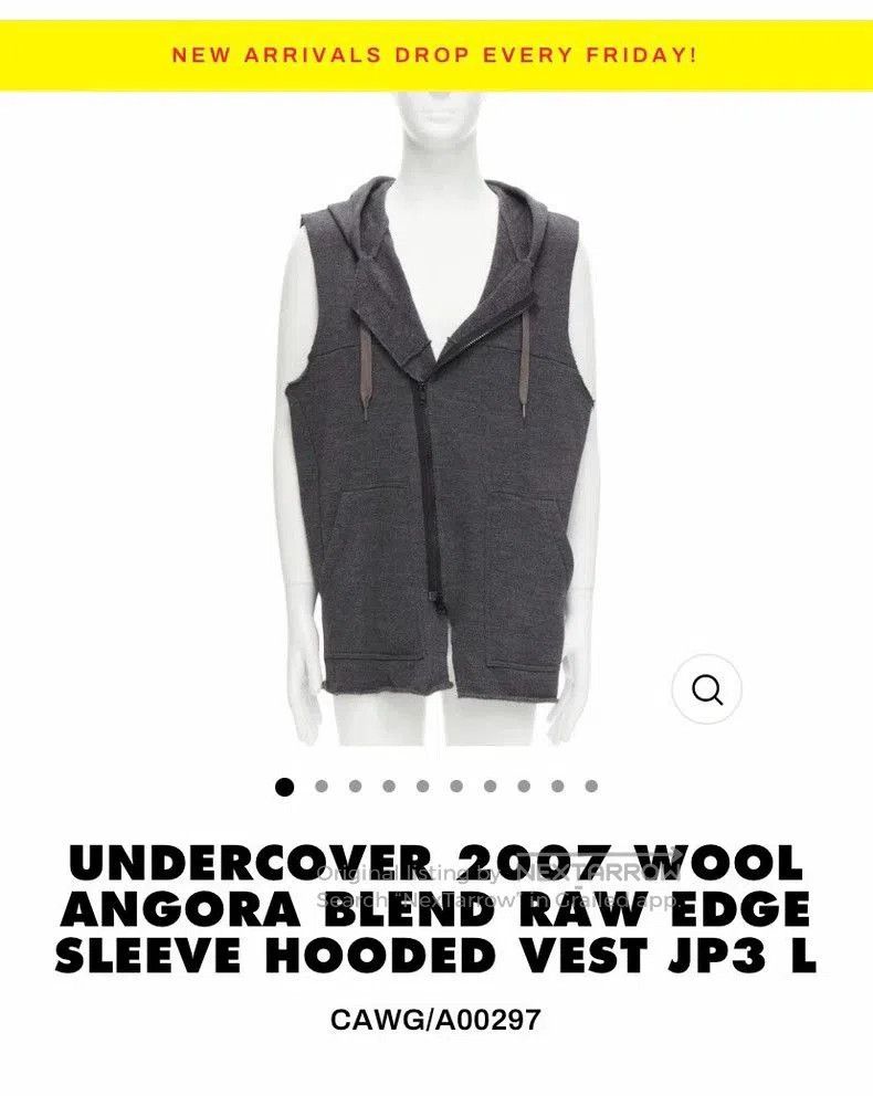 Undercover Undercover 07AW Angora wool blend wool-trimmed hooded vest. Size US S / EU 44-46 / 1 - 9 Thumbnail