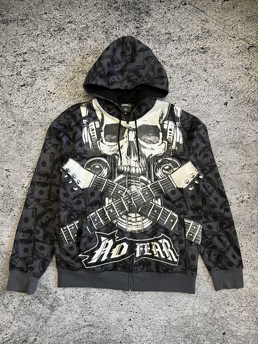 No fear skull hoodie on sale