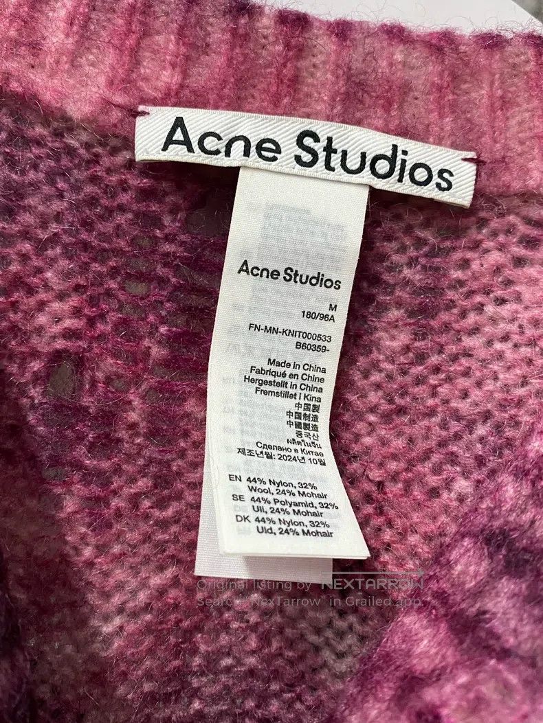 Acne Studios Acne Studios Purple Tie-Dye Destroyed Sweater Size US M / EU 48-50 / 2 - 7 Thumbnail