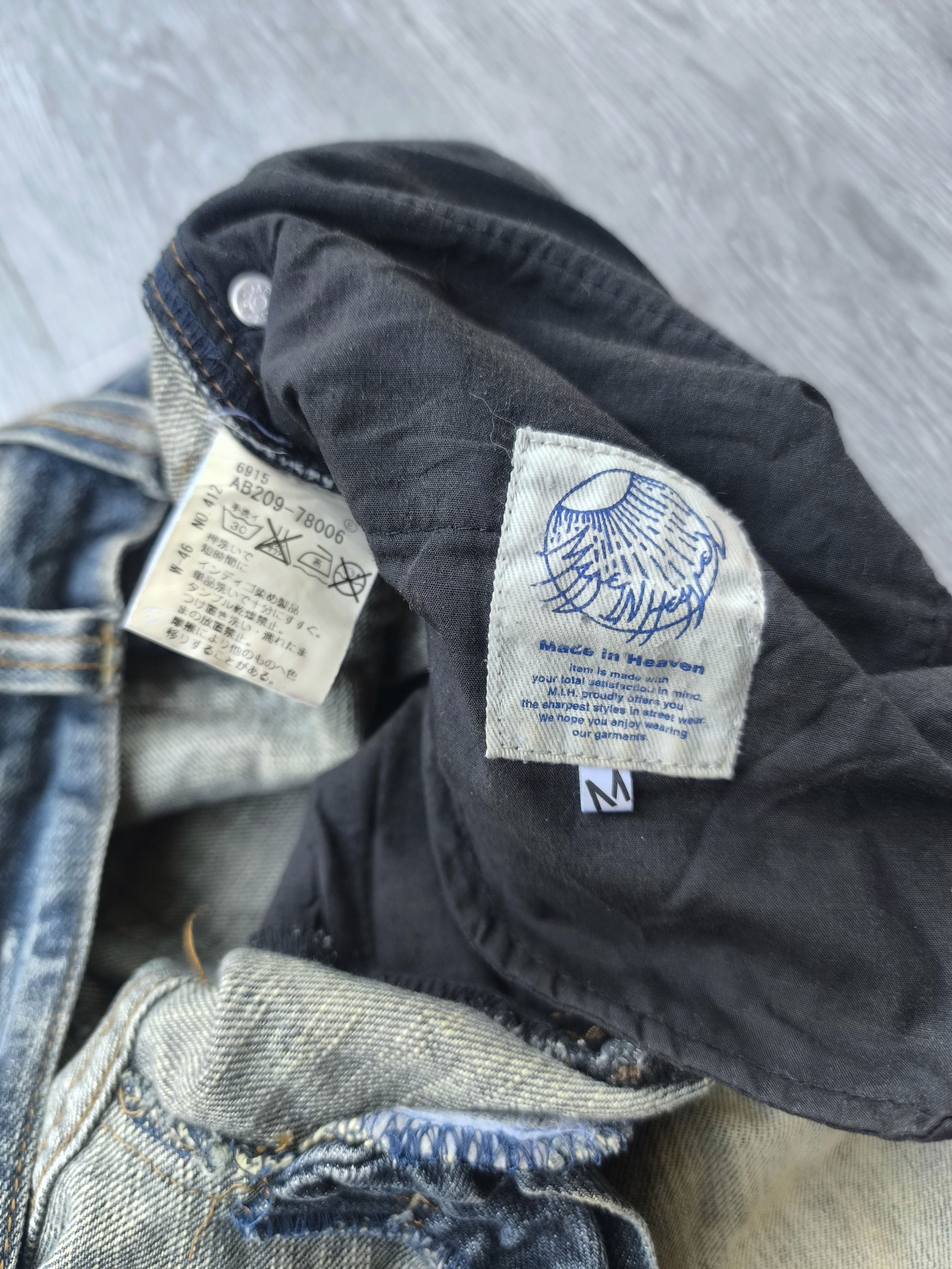 If Six Was Nine × Le Grande Bleu (L.G.B.) Made in Heaven Washed DENIM Size US 34 / EU 50 - 6 Thumbnail