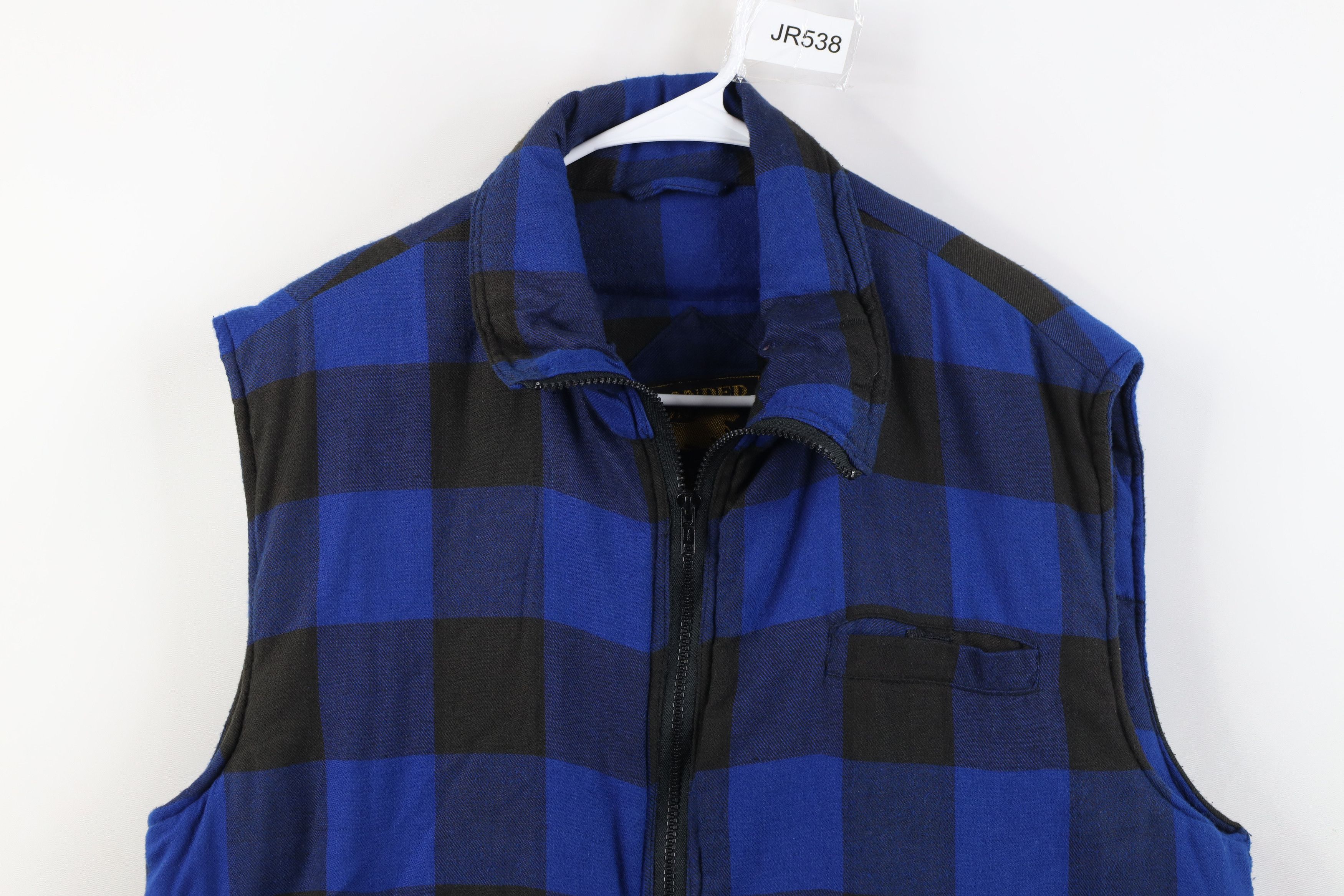 Vintage Vintage 90s Streetwear Full Zip Puffer Vest Jacket Plaid Size US L / EU 52-54 / 3 - 2 Thumbnail