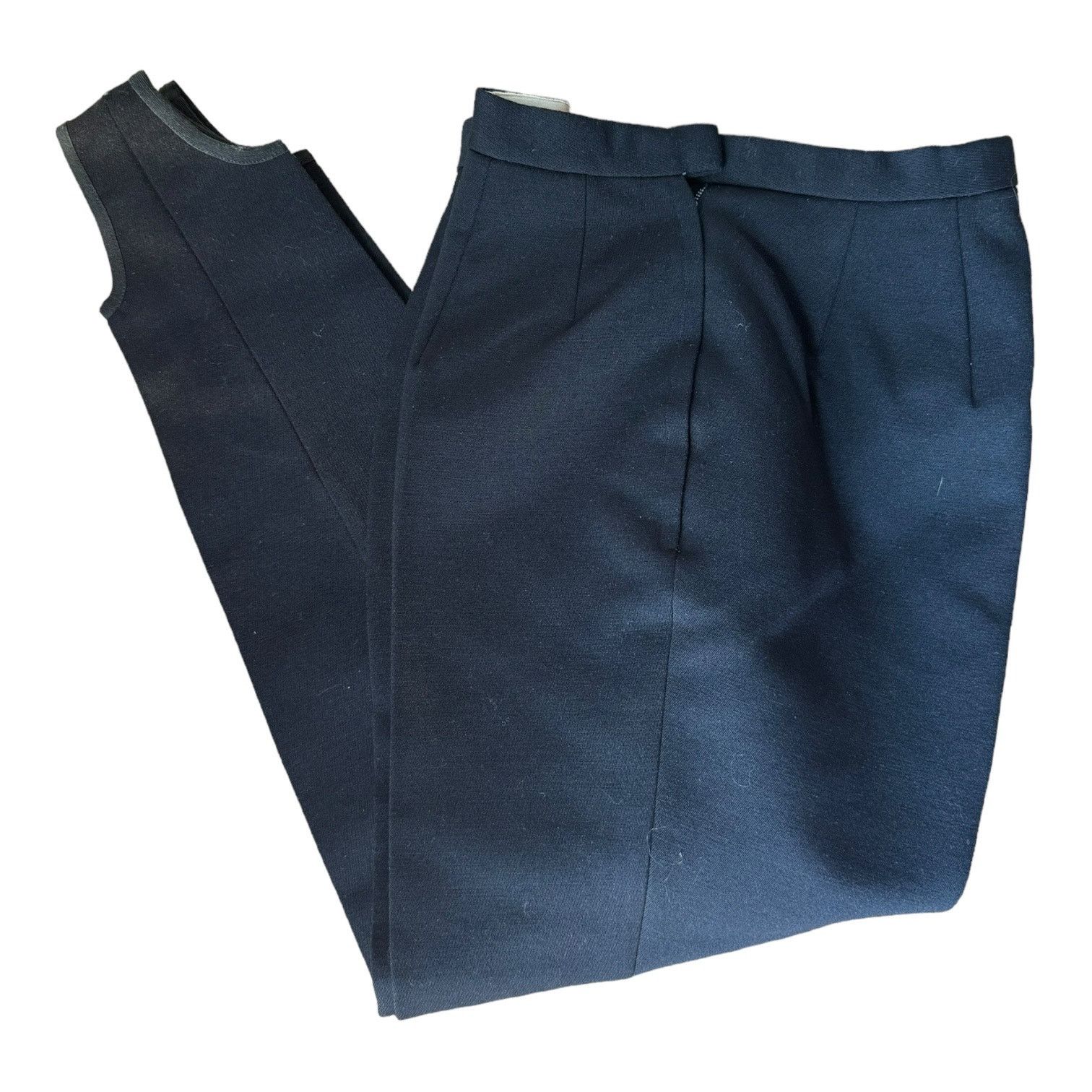 Vintage 1960s Helanca Wool Blend Stirrup Ski Pants Black small Size 27" / US 4 / IT 40 - 4 Thumbnail