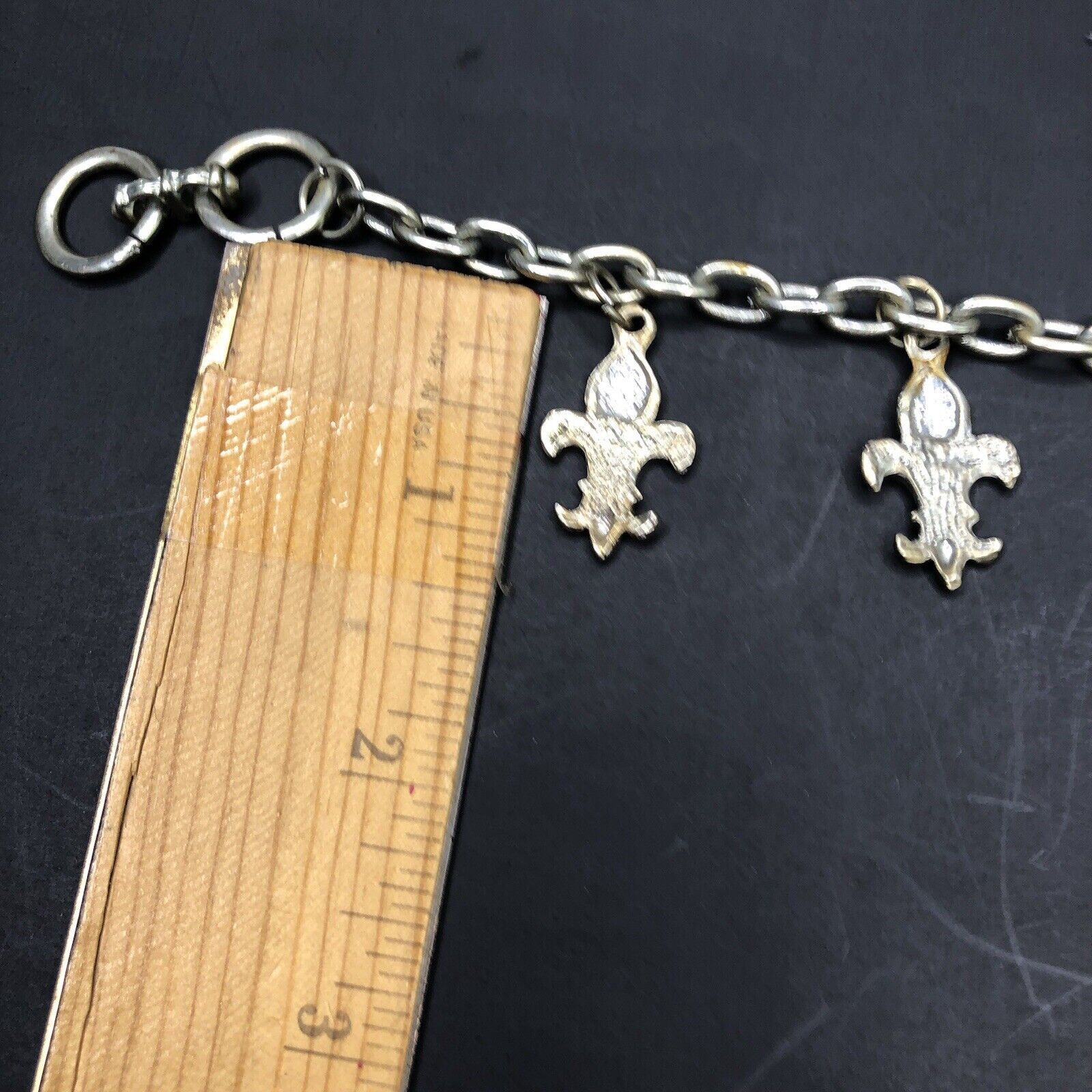 Other Fleur De Lis Charms Chain Bracelet O Ring Toggle OT Closure Size ONE SIZE - 6 Thumbnail