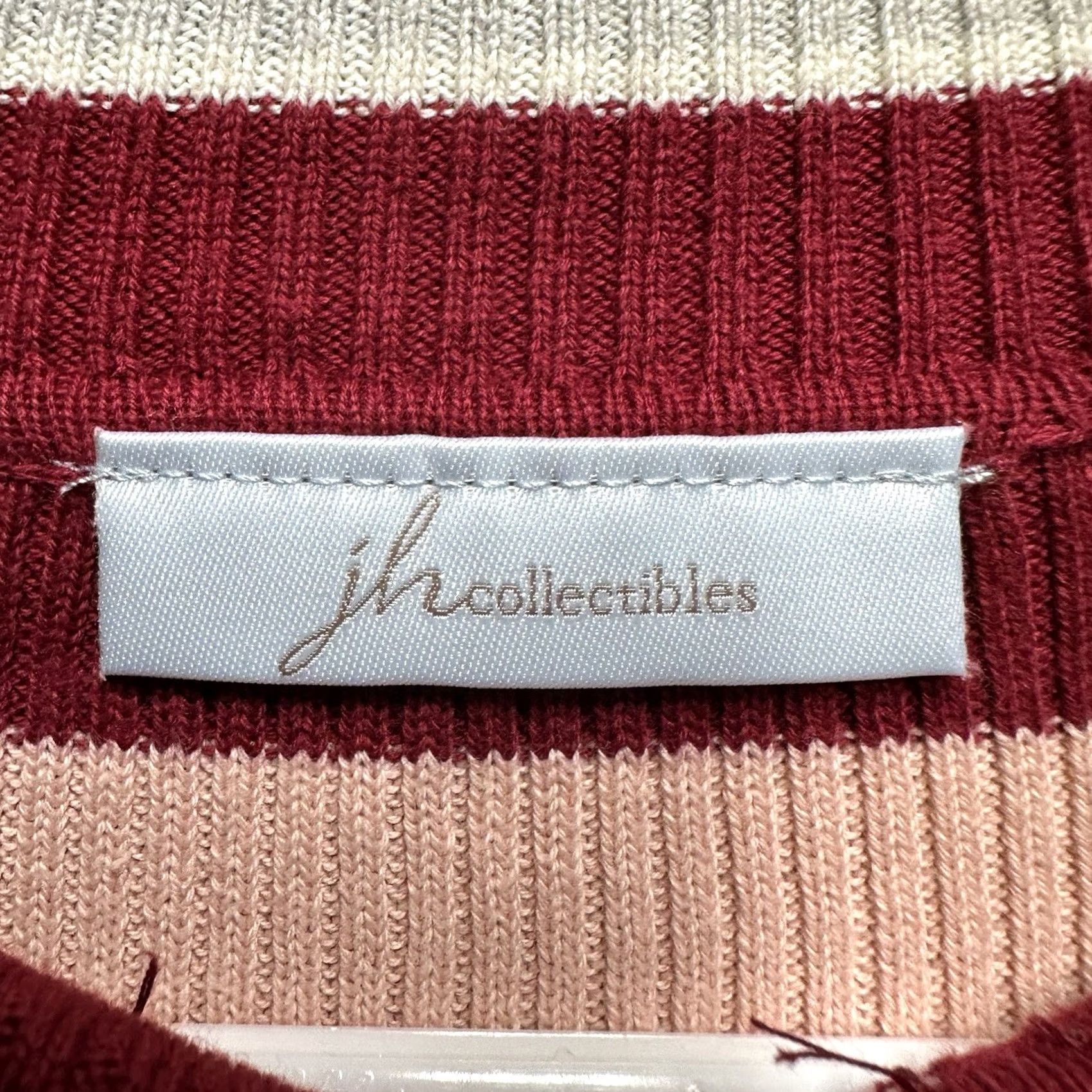 Pinko JH Collectibles Sweater Womens Large Pink Striped Turtleneck Ribbed Long Sleeve Size L / US 10 / IT 46 - 4 Thumbnail