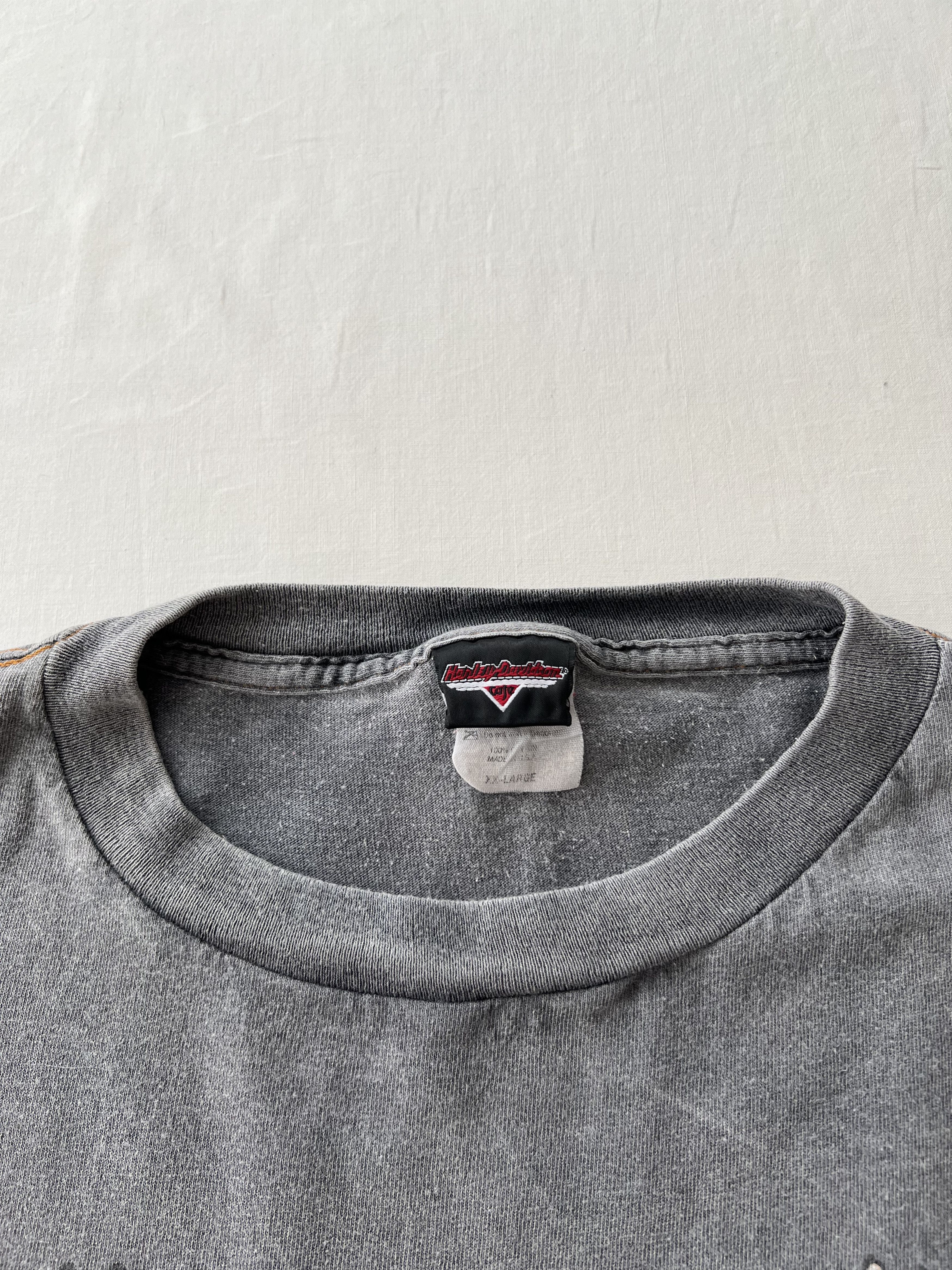 Harley Davidson Vintage 90s Harley Davidson Cafe New York Eagle T-shirt Size US XXL / EU 58 / 5 - 10 Thumbnail