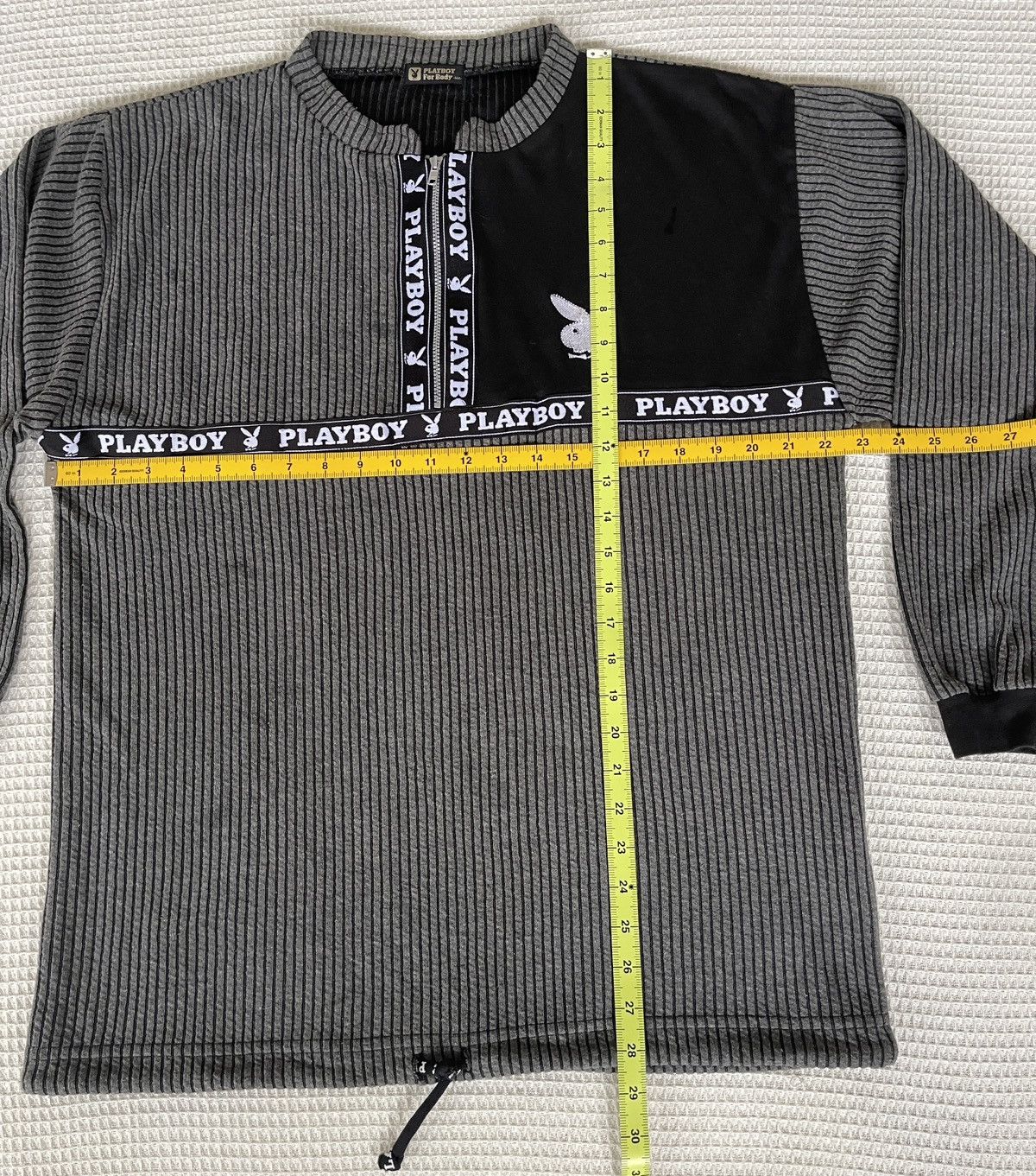 Hysteric Glamour × Playboy Vintage 90’s🔥PLAYBOY🔥Embroidery Logo Hulf Zipper Long Sleeve Size US L / EU 52-54 / 3 - 3 Thumbnail