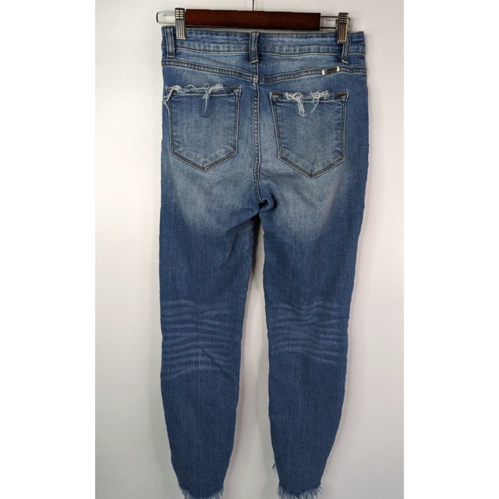 Vintage KanCan Jeans Womens 7/27 High Rise Ankle Skinny Denim KC8395M Blue 5-Pocket Stretch Distressed Modern Size 28" / US 6 / IT 42 - 5 Thumbnail