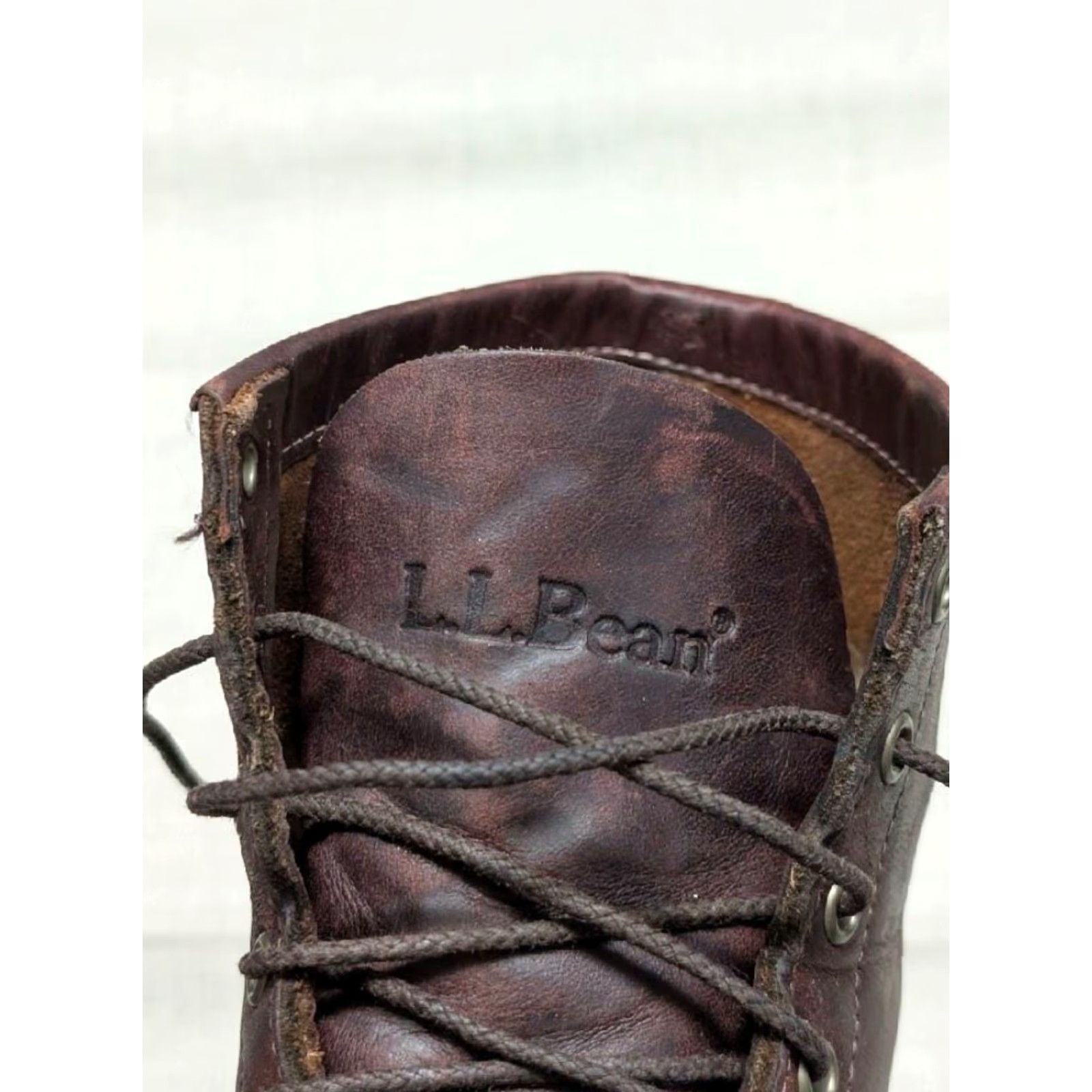 Vintage VINTAGE L.L. Bean Chippewa Boots Shirt Mens 12 Brown Leather USA Made Chippewa 12D Brown Mens Boots China? Size US 12 / EU 45 - 6 Thumbnail