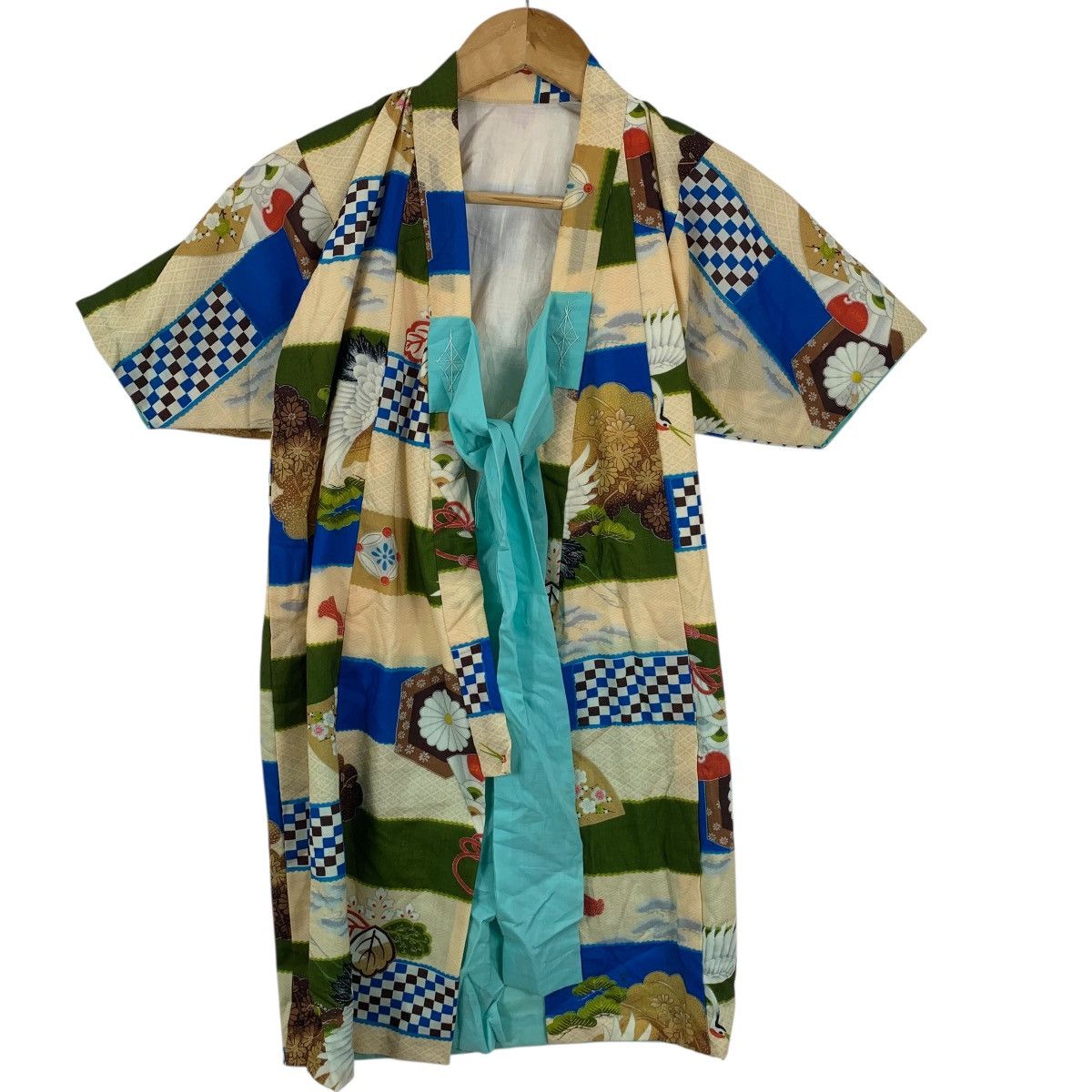 Vintage Vintage 70s KIMONO HERON BIRD JAPAN Traditional AOP Robe Size S / US 4 / IT 40 - 5 Thumbnail