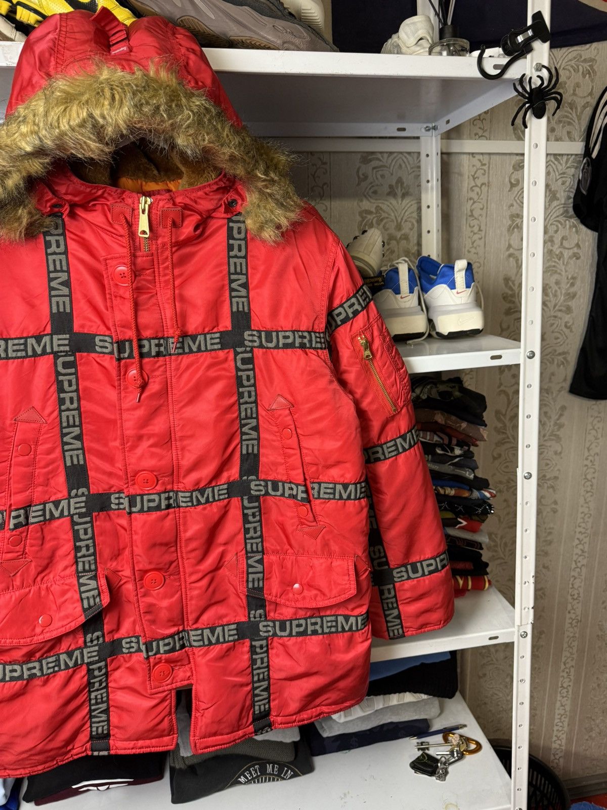 Supreme 2018 Supreme Logo Tape N-3B Parka Jacket Size US M / EU 48-50 / 2 - 5 Thumbnail
