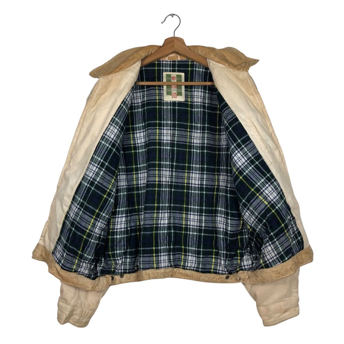 Japanese Brand 📌Vtg Bomber Jacket Horse Power Blanket Tartan Issey Miyake Size US L / EU 52-54 / 3 - 14 Thumbnail