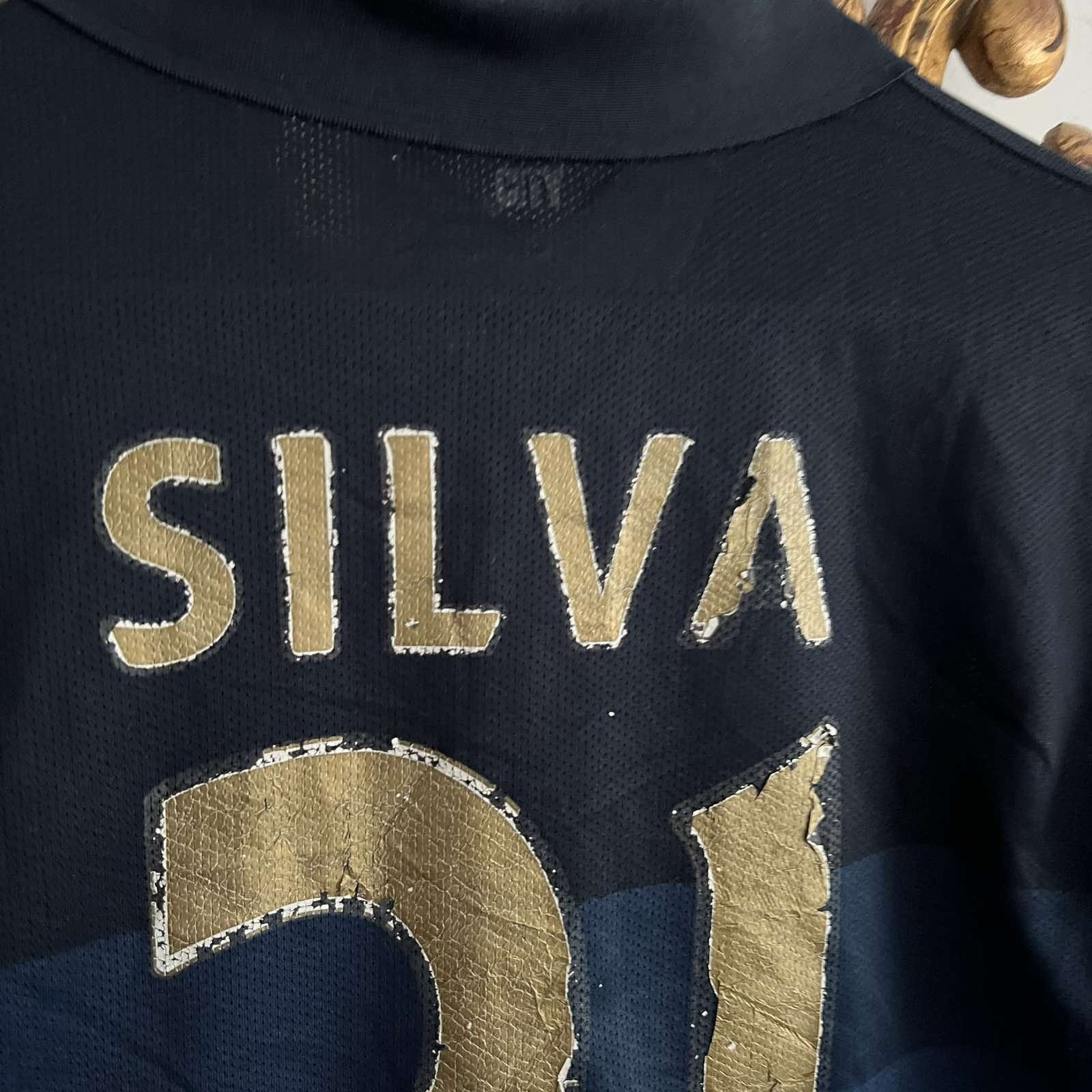 Nike MANCHESTER CITY 2014 2015 AWAY SHIRT SOCCER JERSEY #21 SILVA Size US S / EU 44-46 / 1 - 8 Thumbnail