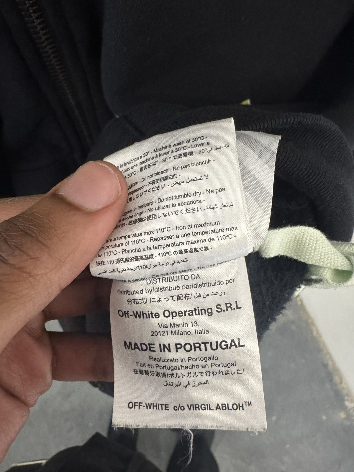 Off-White off white hoodie diagonal spray Size US M / EU 48-50 / 2 - 9 Thumbnail