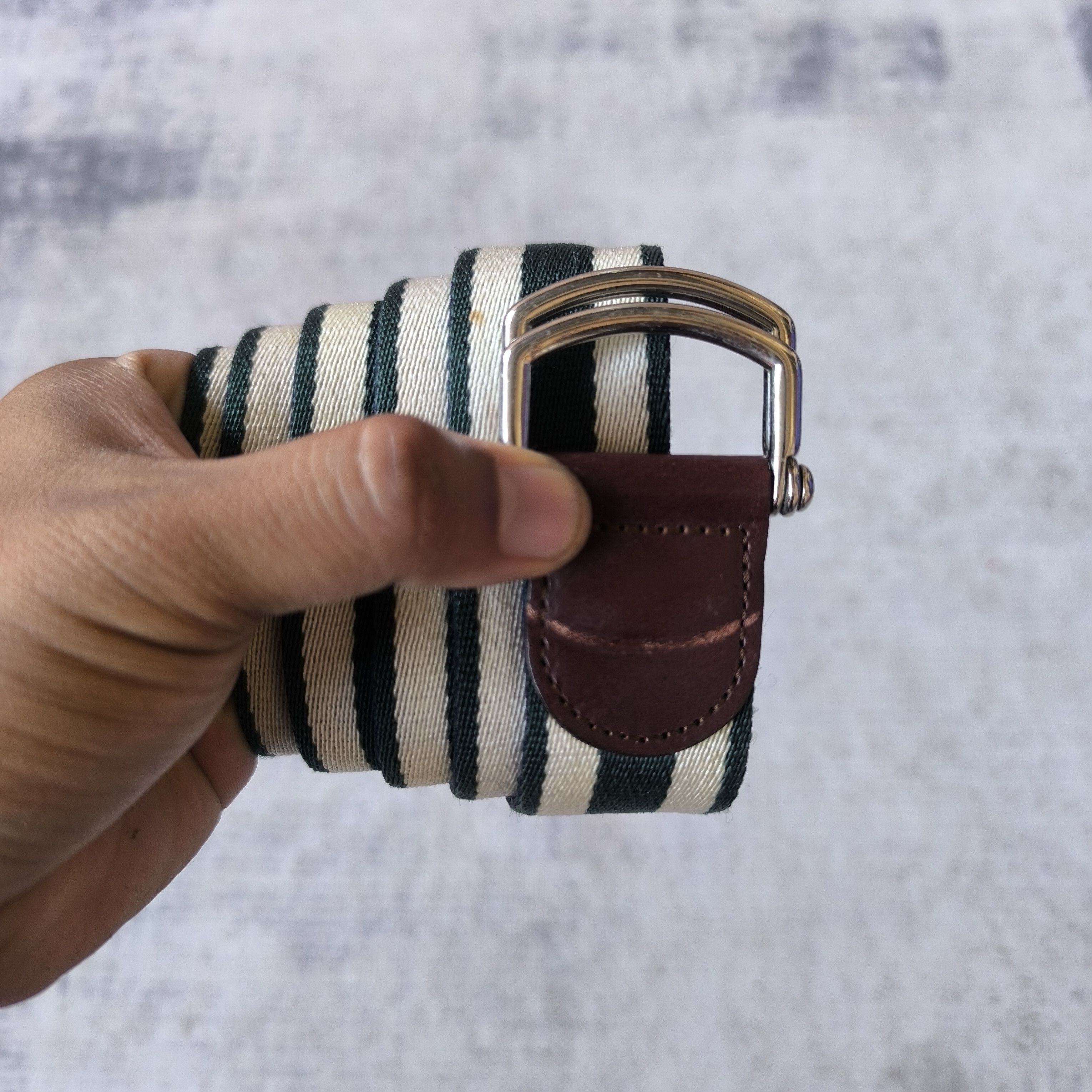 Tommy Hilfiger ❇️ Tommy hilfiger stripes casual style canvas webbing belt Size ONE SIZE - 4 Thumbnail