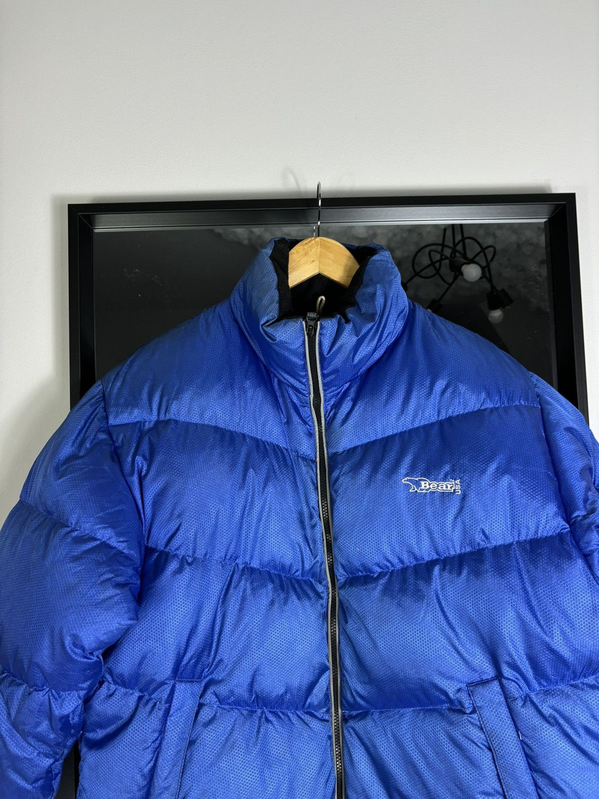 Japanese Brand × Vintage Vintage Bear Usa Blue Outdoor Down Puffer Jacket Size US M / EU 48-50 / 2 - 5 Thumbnail