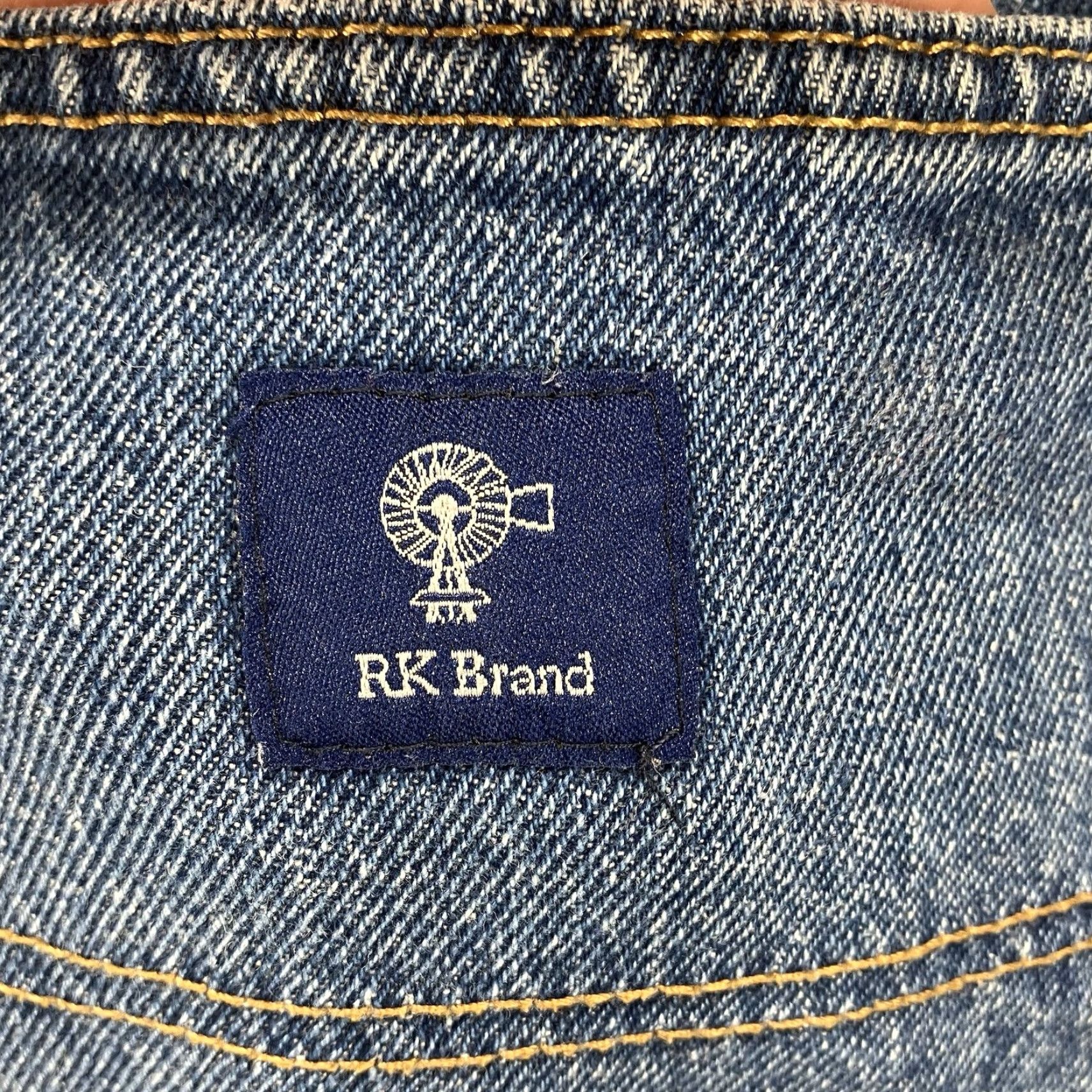 Denime RK Brand Men's Carpenter Jeans 34x34 Blue Straight Leg Heavy Denim Work Wear 90s Classic Size US 34 / EU 50 - 3 Thumbnail
