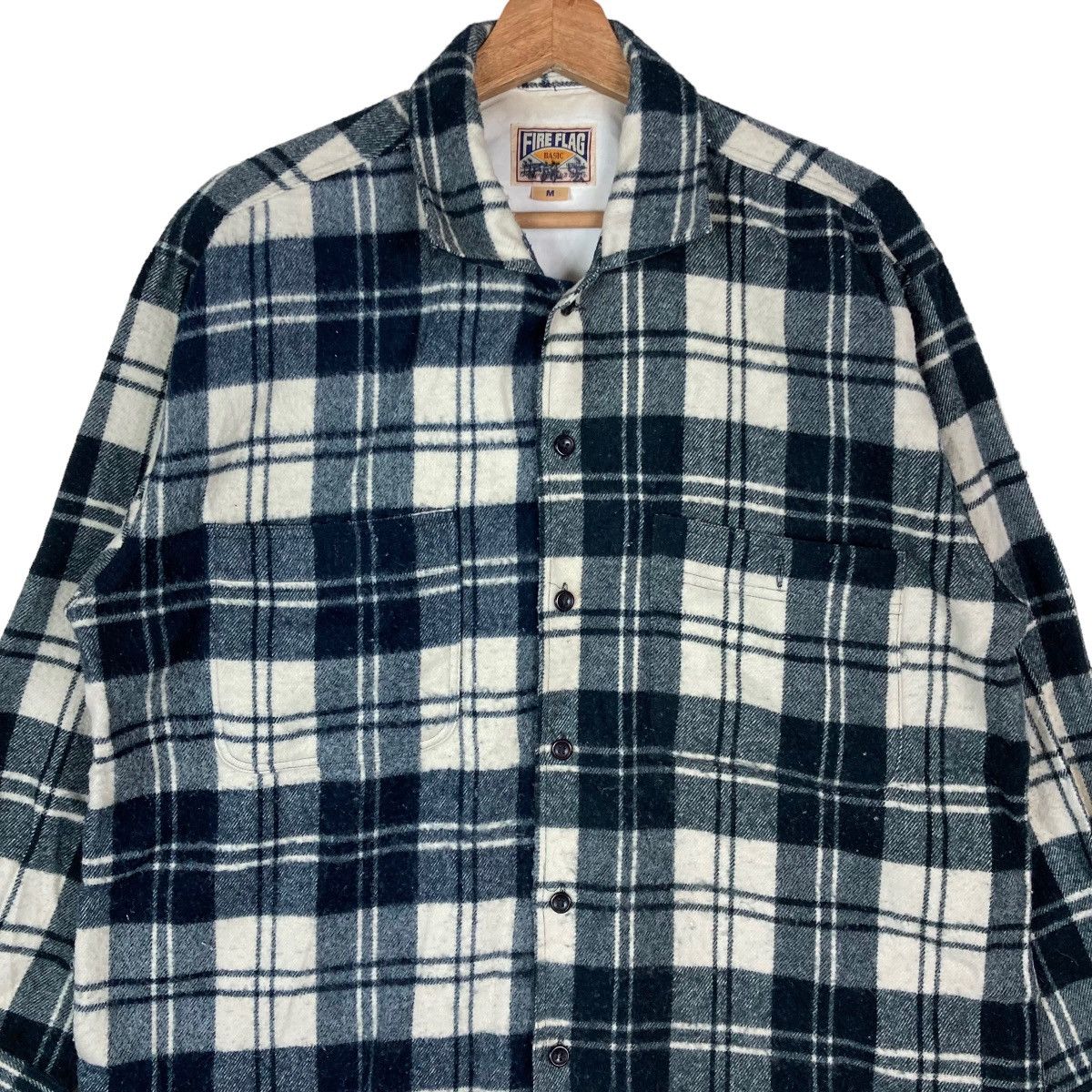 Vintage Vintage Fire Flag Basic Flat Button Up Shirt Size US M / EU 48-50 / 2 - 2 Thumbnail