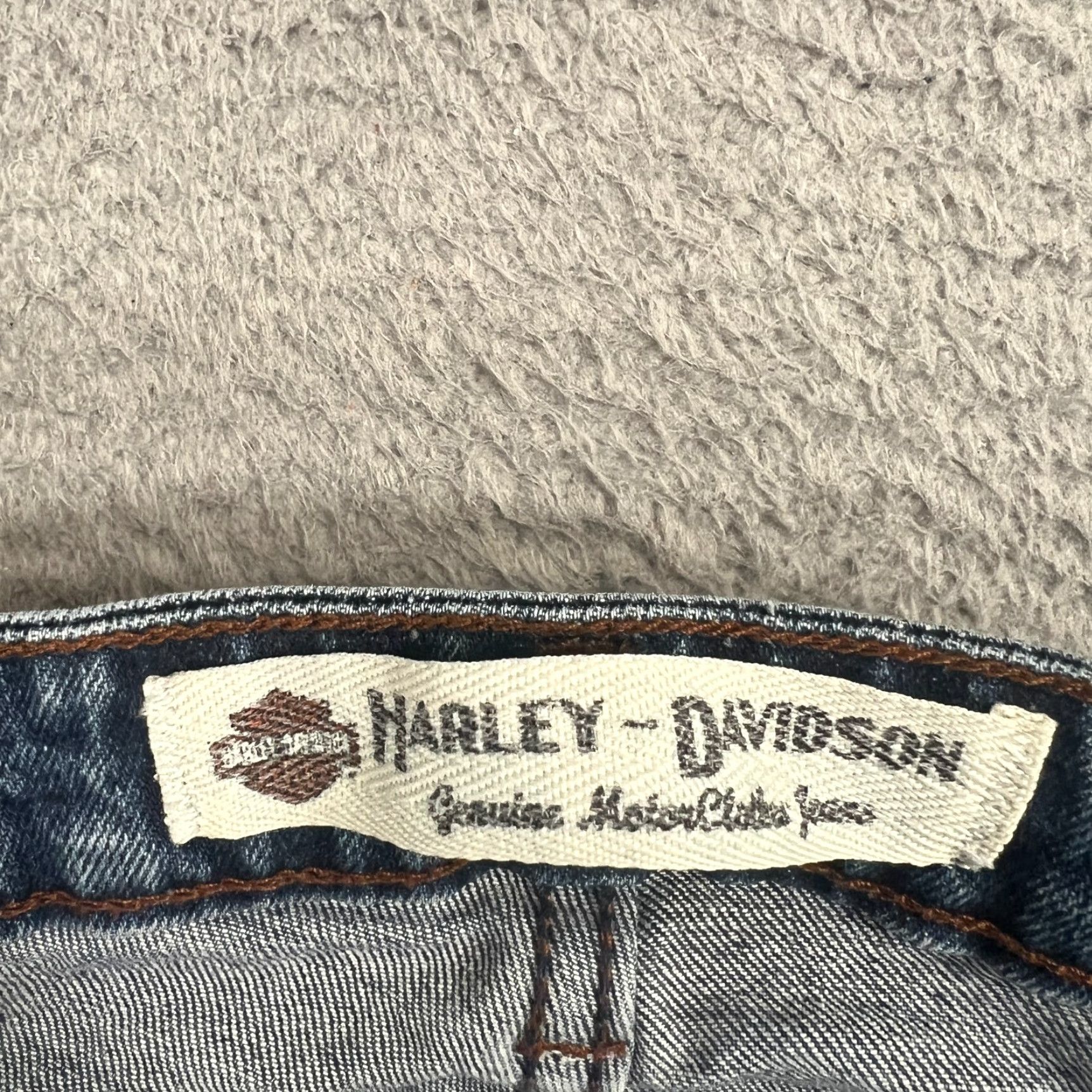 Harley Davidson VINTAGE Harley Davidson Jeans Womens Bootcut 10 Denim Blue 90s Motorcycle Embroidered Reworked Size 32" / US 10 / IT 46 - 6 Thumbnail