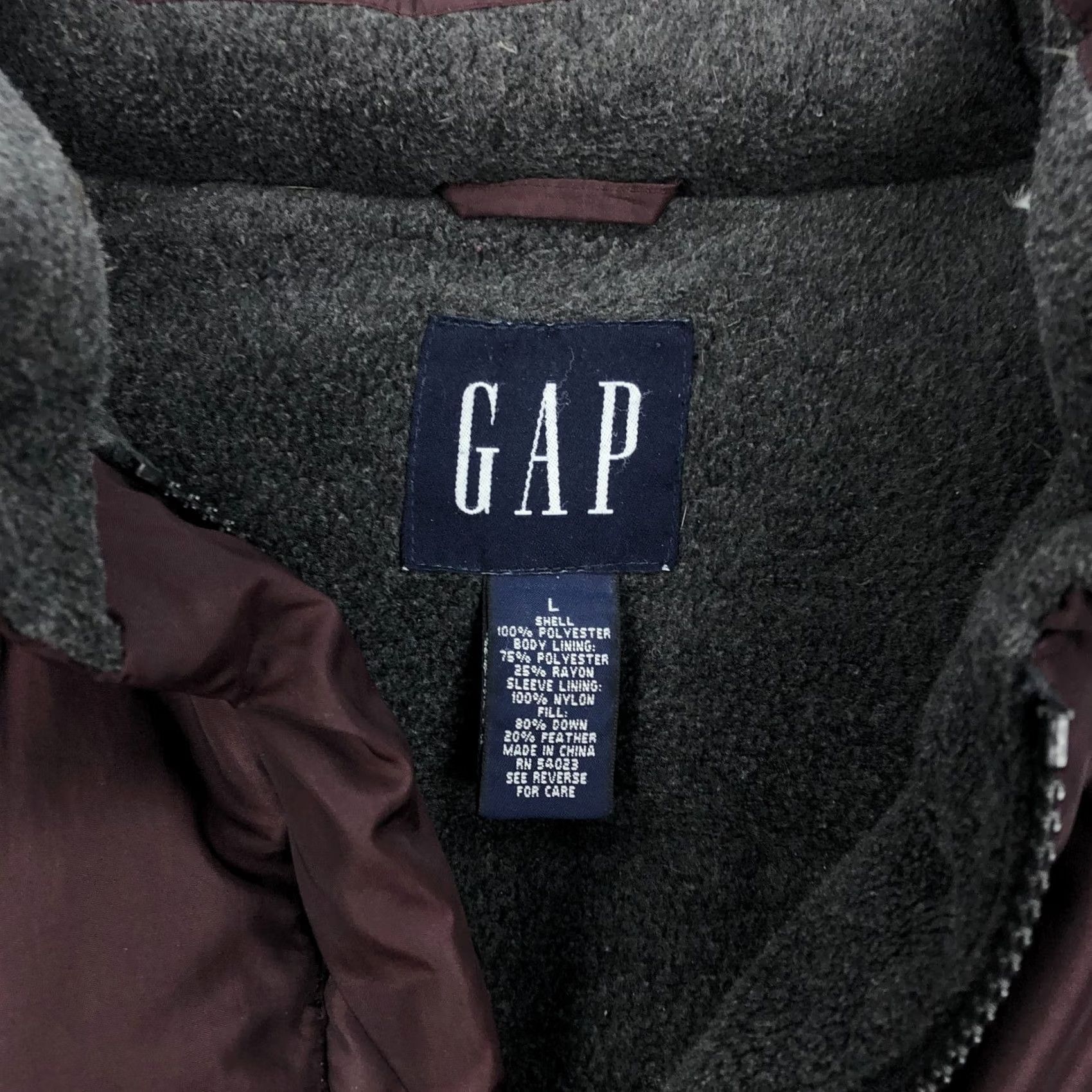 Gap GAP Mens L Maroon Puffer Jacket Down Feather Insulated Vintage Jacket Women? No Size US L / EU 52-54 / 3 - 2 Thumbnail