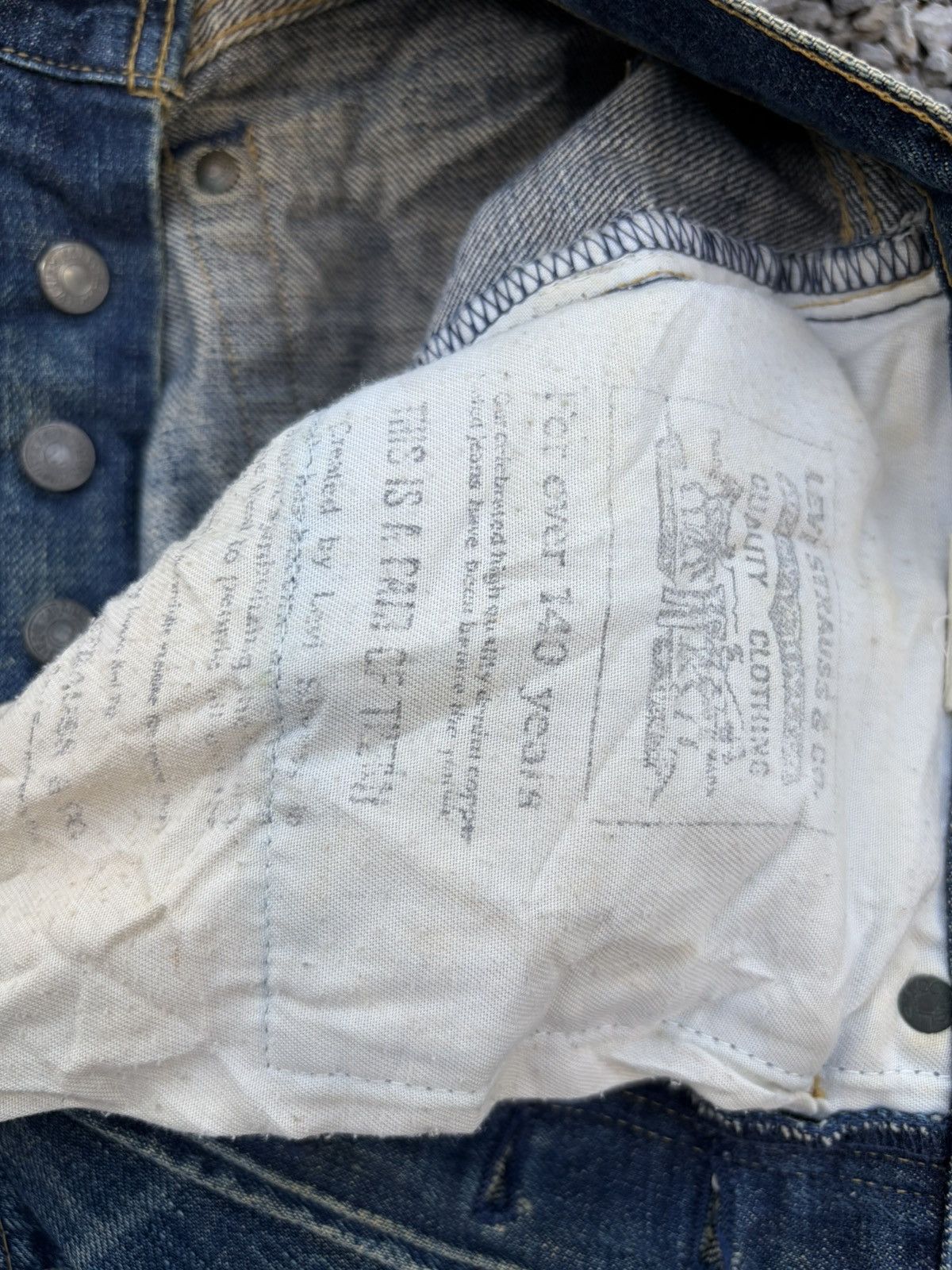 Kapital VINTAGE LEVIS 503B BIG E SELVEDGE RUSTY DISTRESSED DENIM Size US 32 / EU 48 - 17 Thumbnail