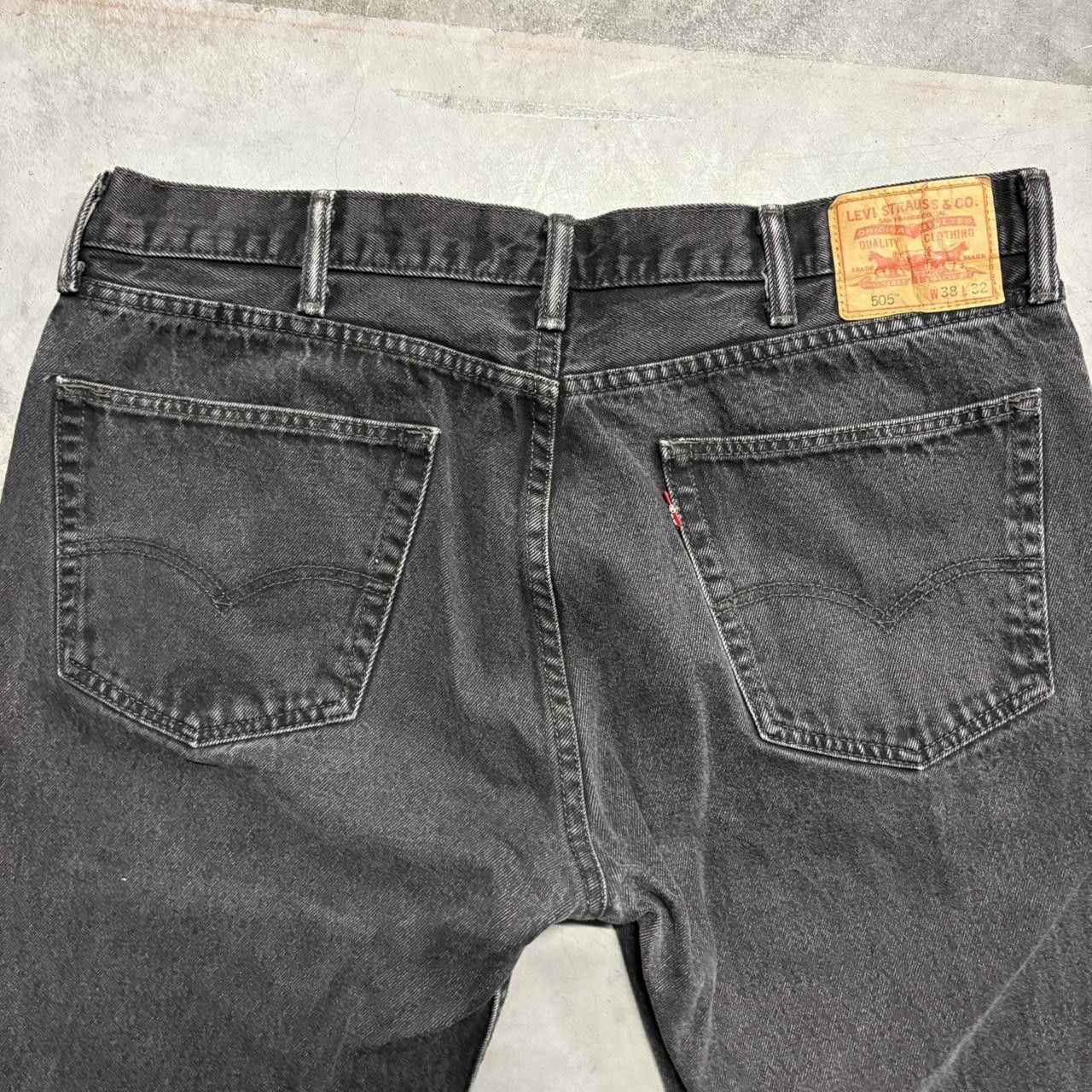 Levi's × Vintage Crazy Vintage Y2K/2000s Grunge Black Levis 505 Denim Jeans! Size US 38 / EU 54 - 7 Thumbnail